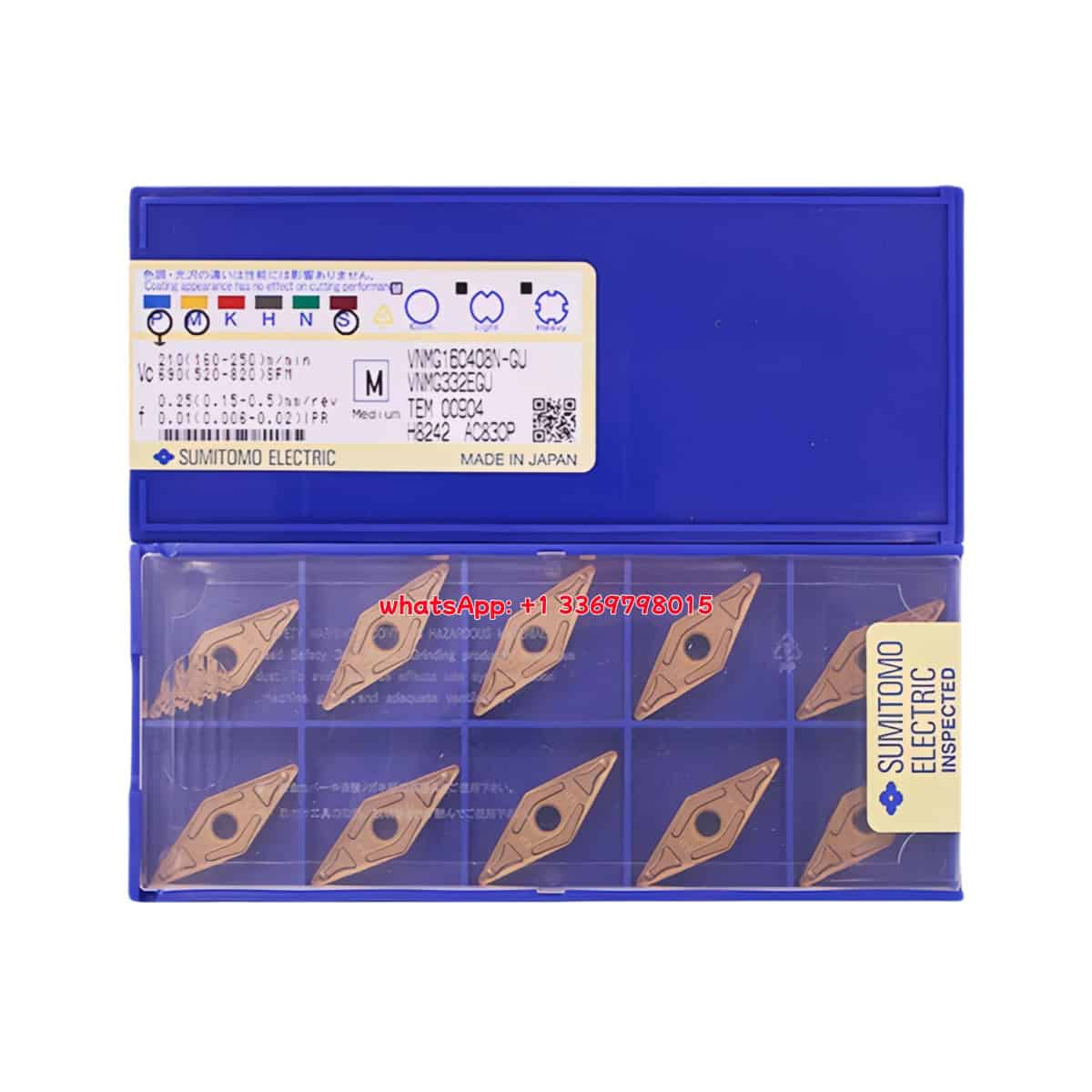 SUMITOMO 100% Original VNMG160408N-GU AC830P Cutting Tools 10PCS