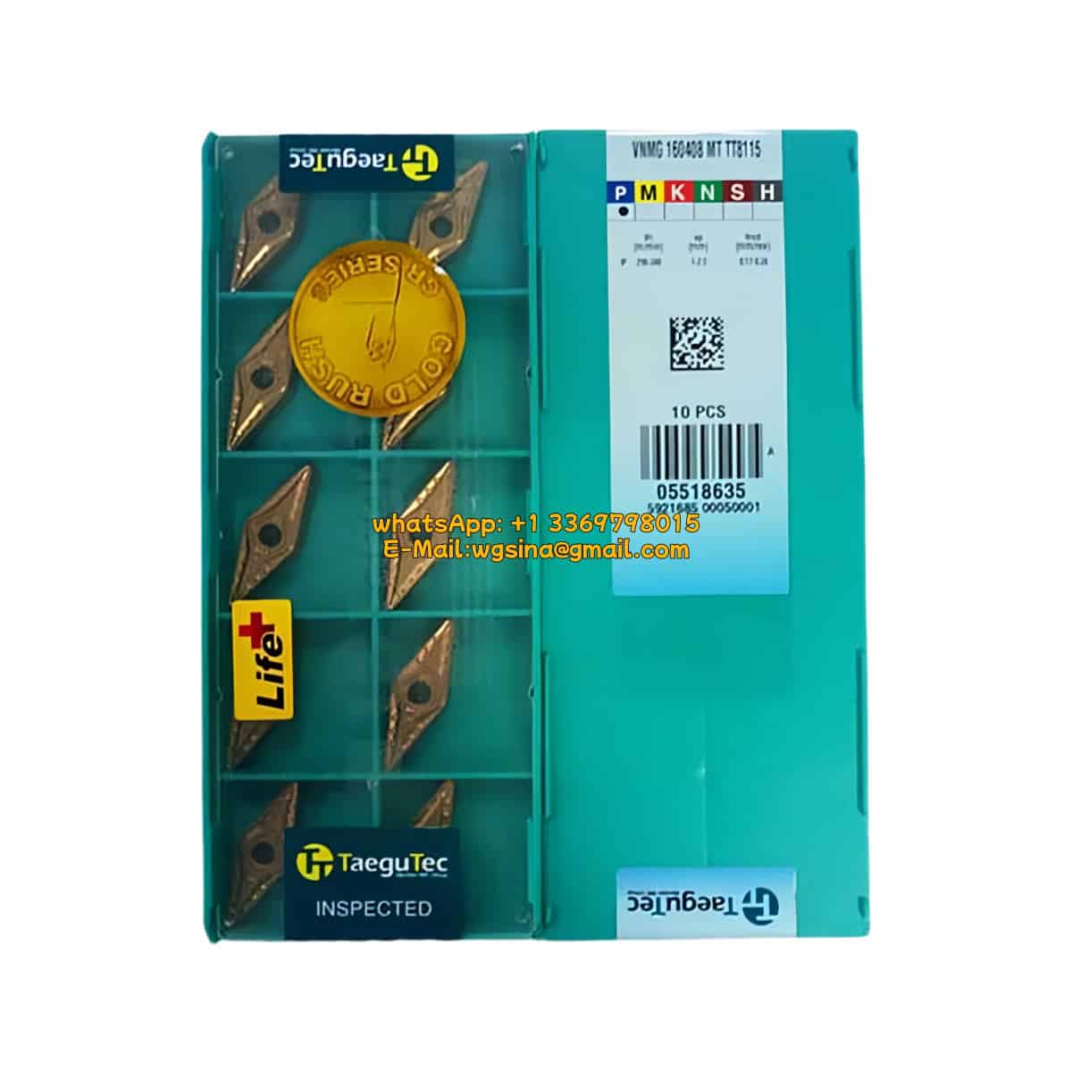 TaeguTec 100% Original VNMG 160408 MT TT8115 Cutting Tools 10PCS