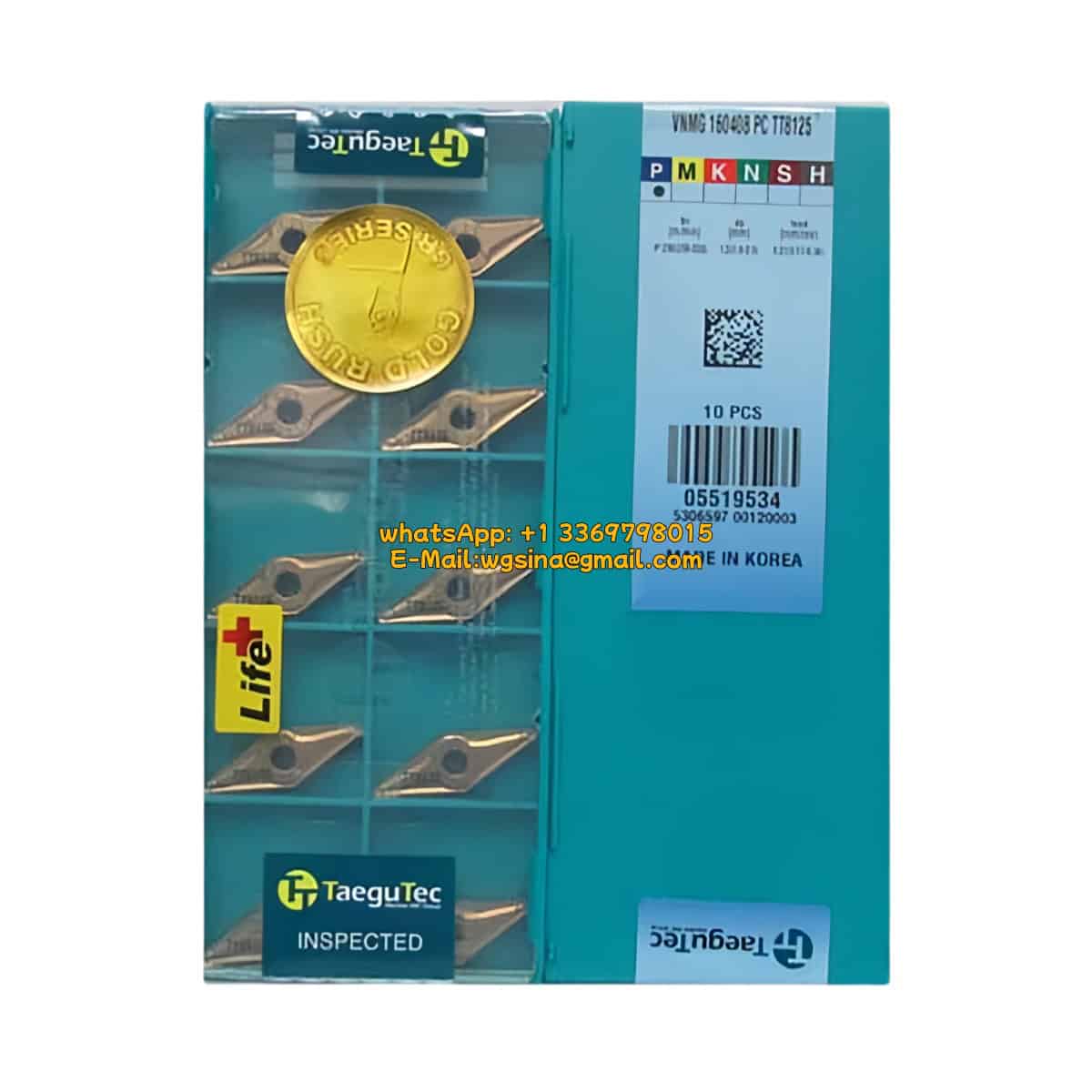 TaeguTec 100% Original VNMG 160408 PC TT8125 Cutting Tools 10PCS