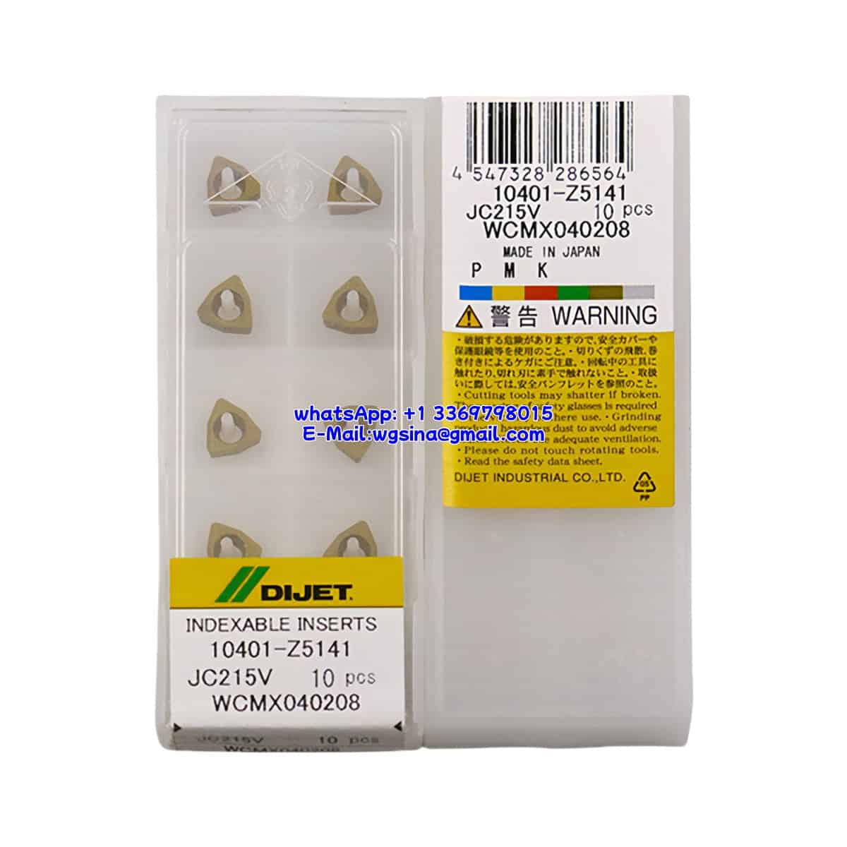 DIJET 100% Original WCMX040208 JC215V Cutting Tools 10PCS