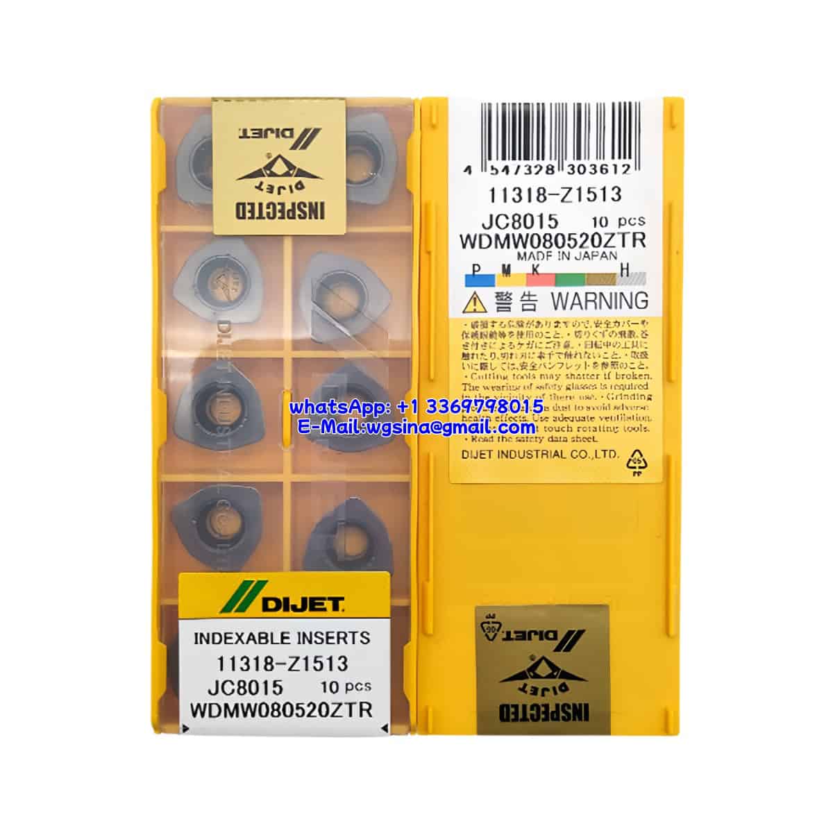 DIJET 100% Original WDMW080520ZTR JC8015 Cutting Tools 10PCS