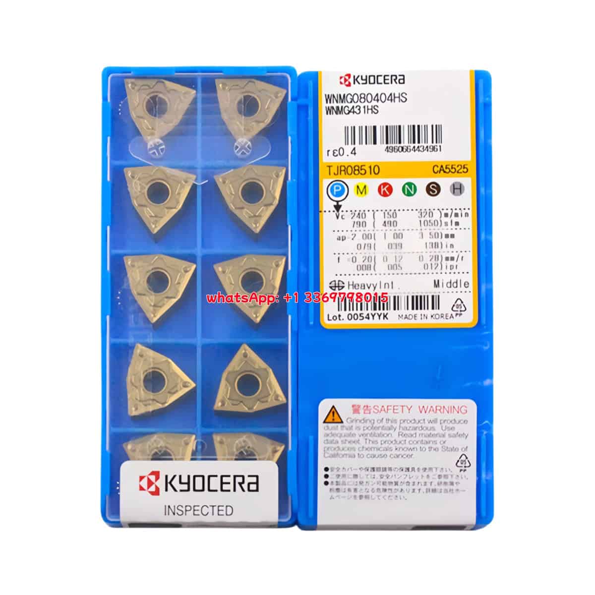 Kyocera 100% Original WNMG080404-HS CA5525 Cutting Tools 10PCS