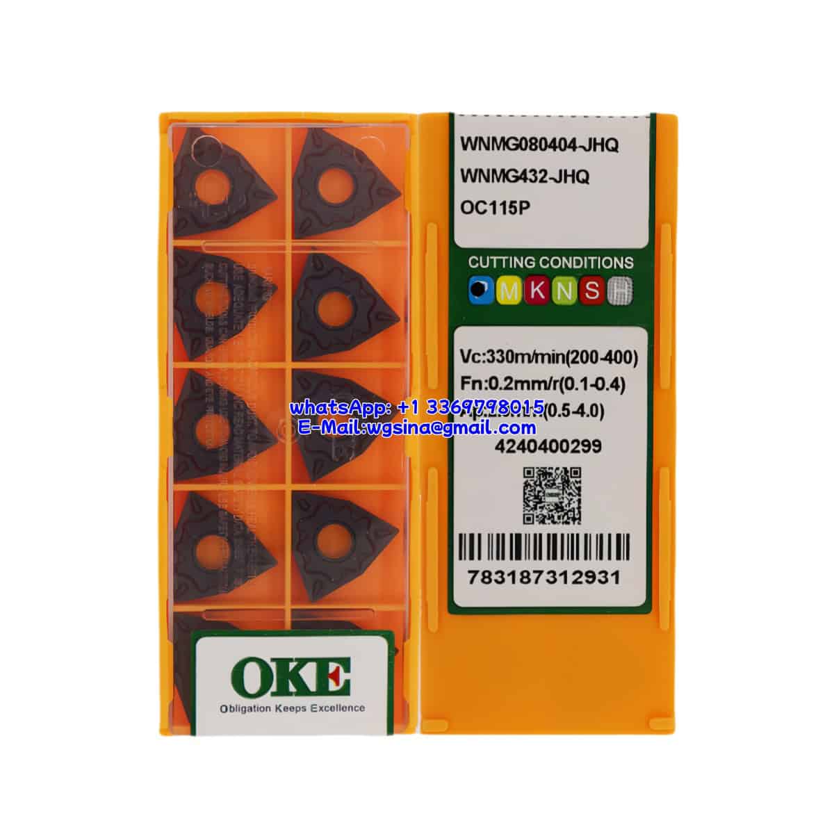 OKE 100% Original WNMG080404-JHQ OC115P Cutting Tools 10PCS