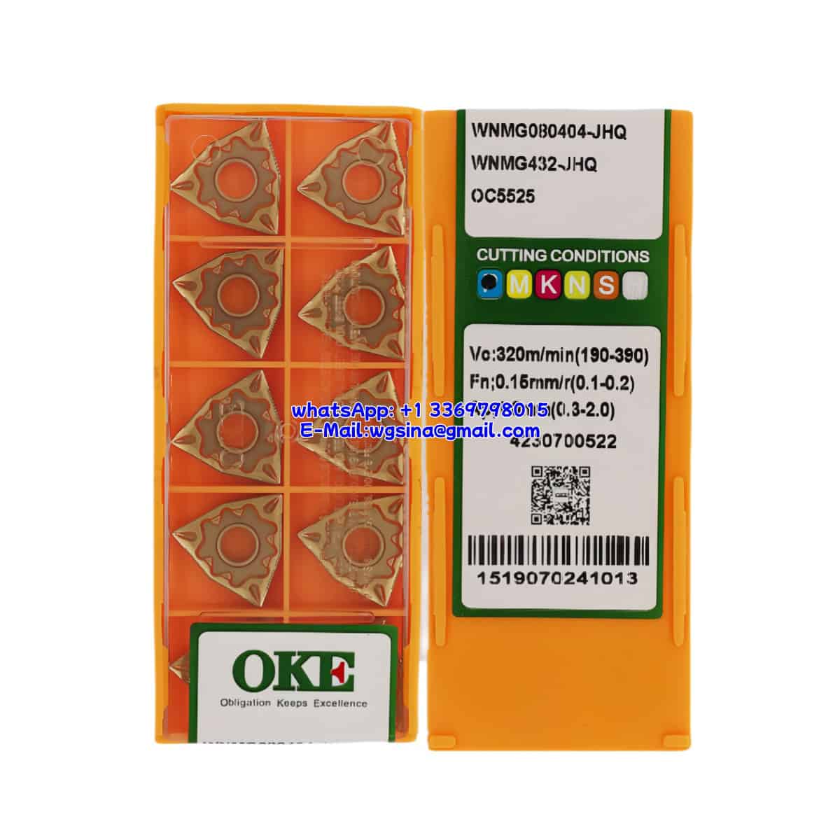 OKE 100% Original WNMG080404-JHQ OC5525 Cutting Tools 10PCS