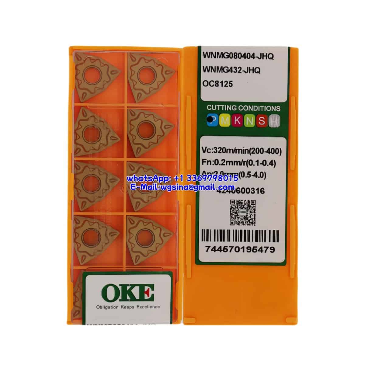 OKE 100% Original WNMG080404-JHQ OC8125 Cutting Tools 10PCS