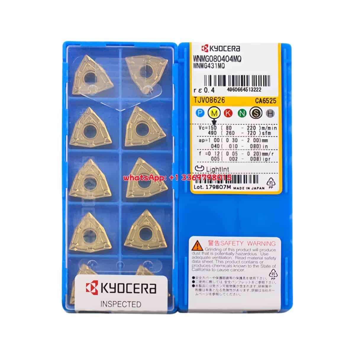 Kyocera 100% Original WNMG080404-MQ CA6525 Cutting Tools 10PCS