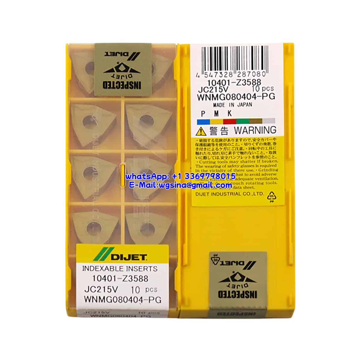 Dijet 100% Original  Cutting Tools Turning Insert WNMG080404-PG JC215V  10pcs