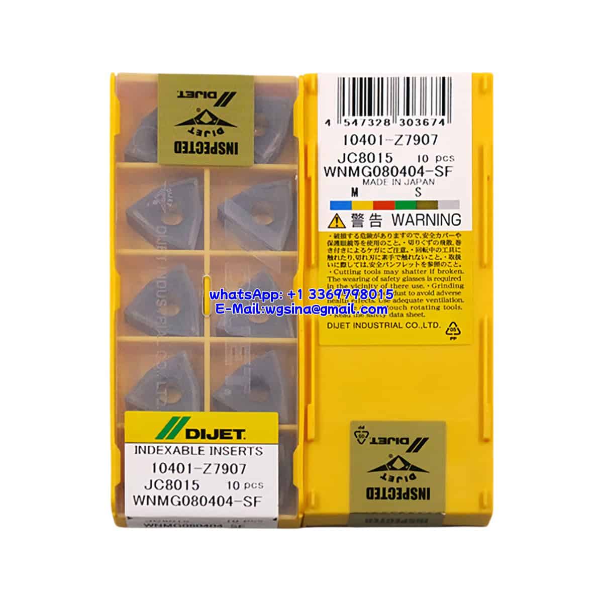DIJET 100% Original WNMG080404-SF JC8015 Cutting Tools 10PCS