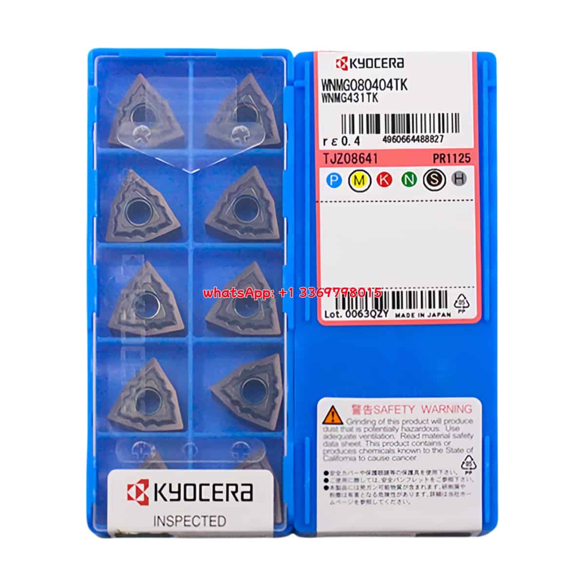 Kyocera 100% Original WNMG080404-TK PR1125 Cutting Tools 10PCS