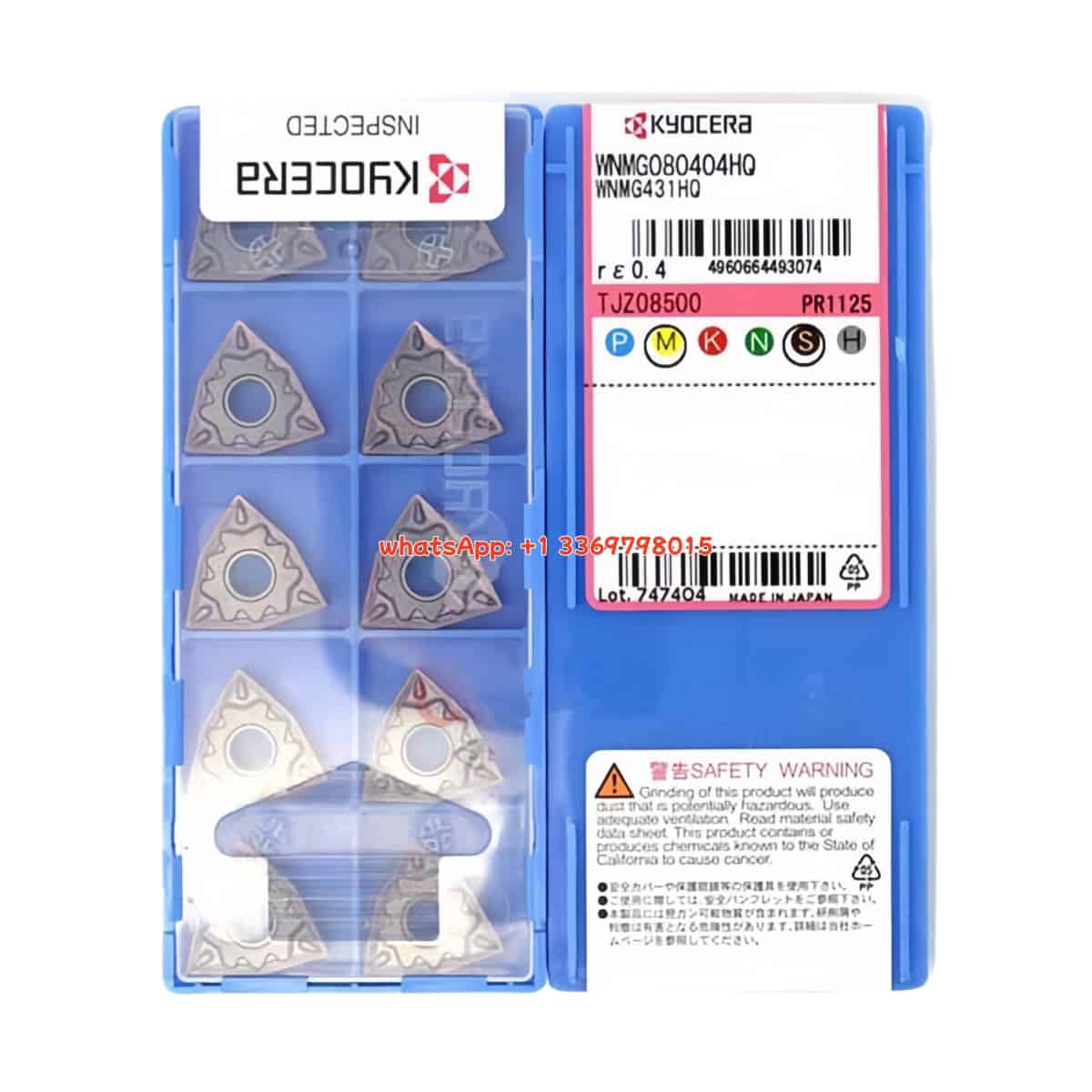 Kyocera 100% Original WNMG080404HQ PR1125 Cutting Tools 10PCS