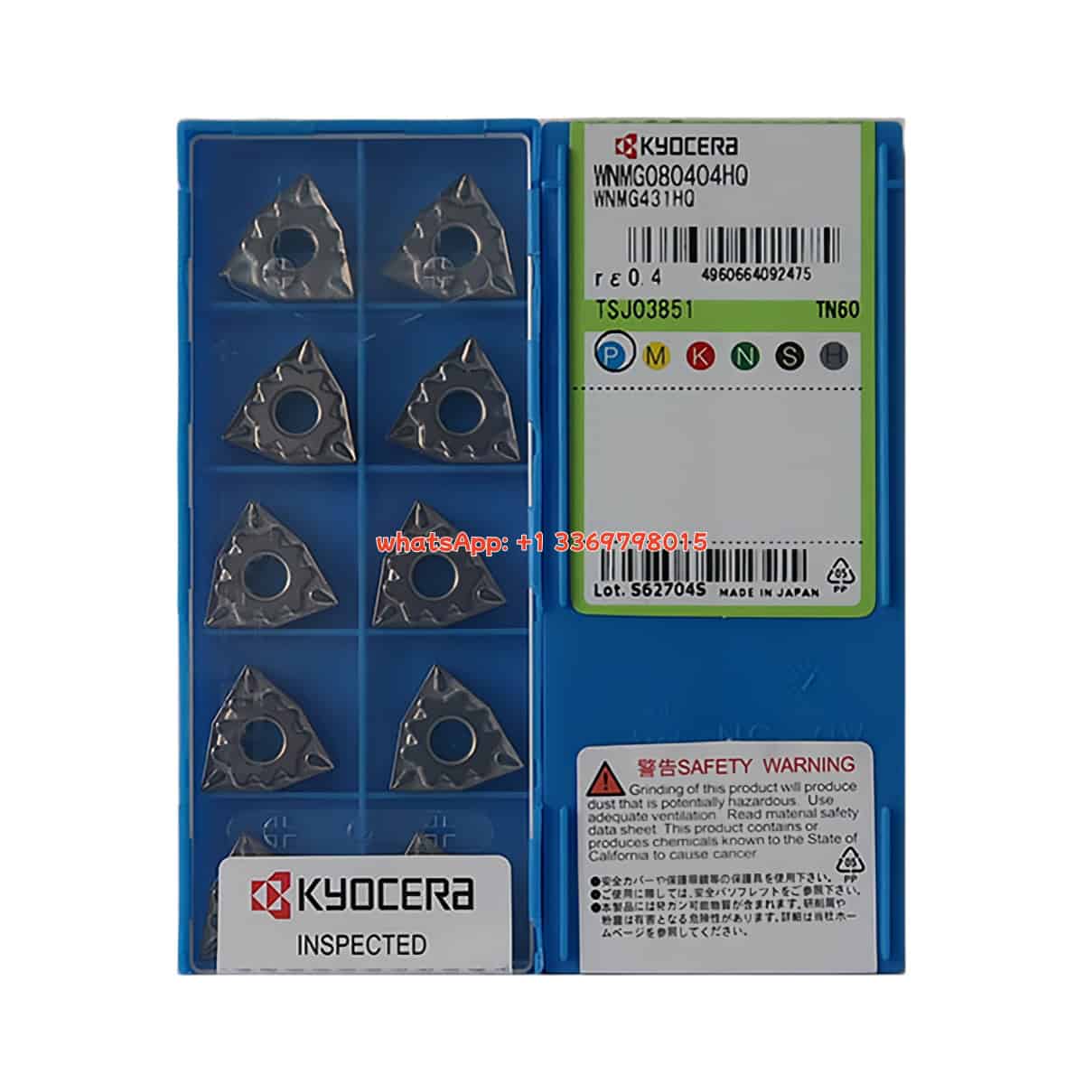 Kyocera 100% Original WNMG080404HQ TN60 Cutting Tools 10PCS