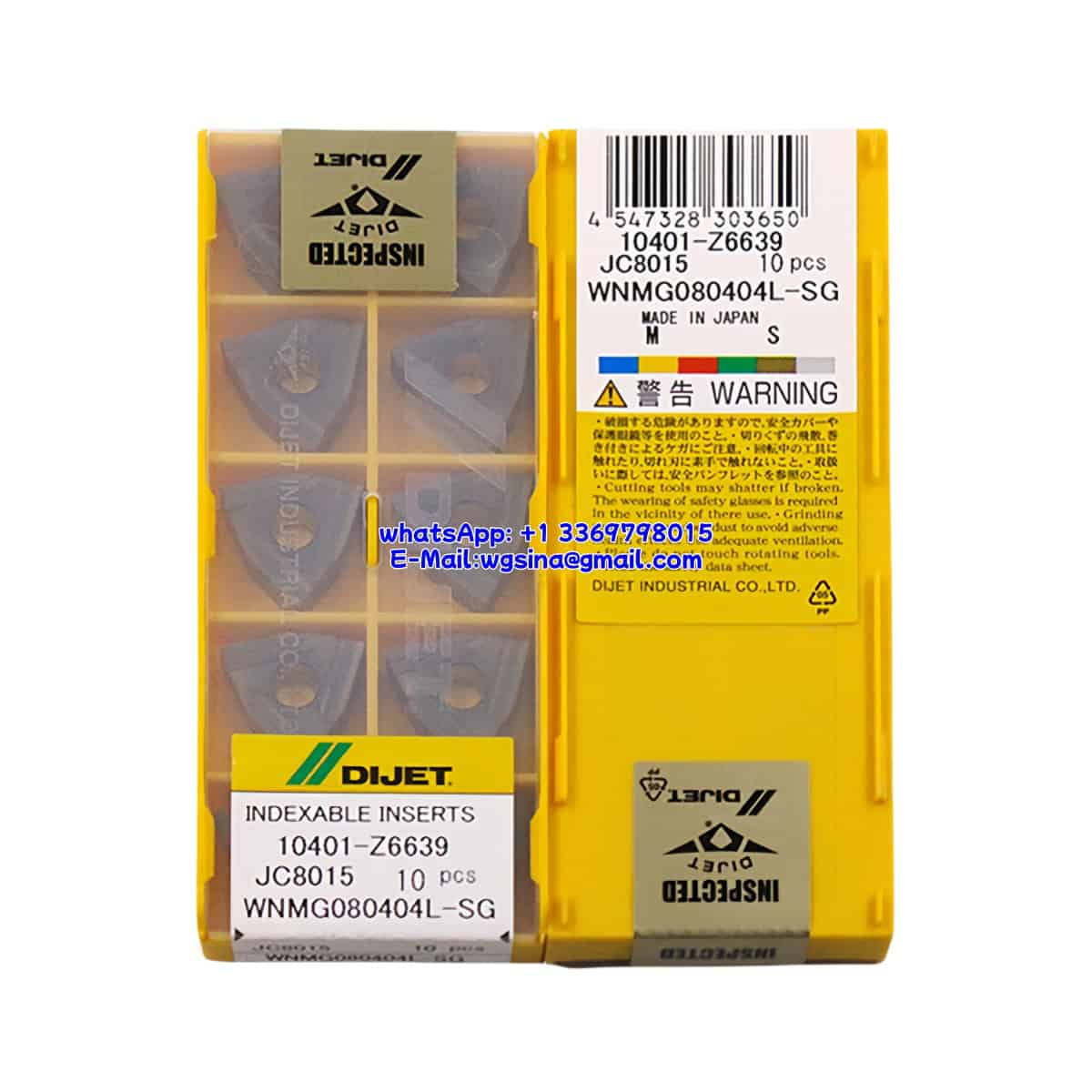 DIJET 100% Original WNMG080404L-SG JC8015 Cutting Tools 10PCS