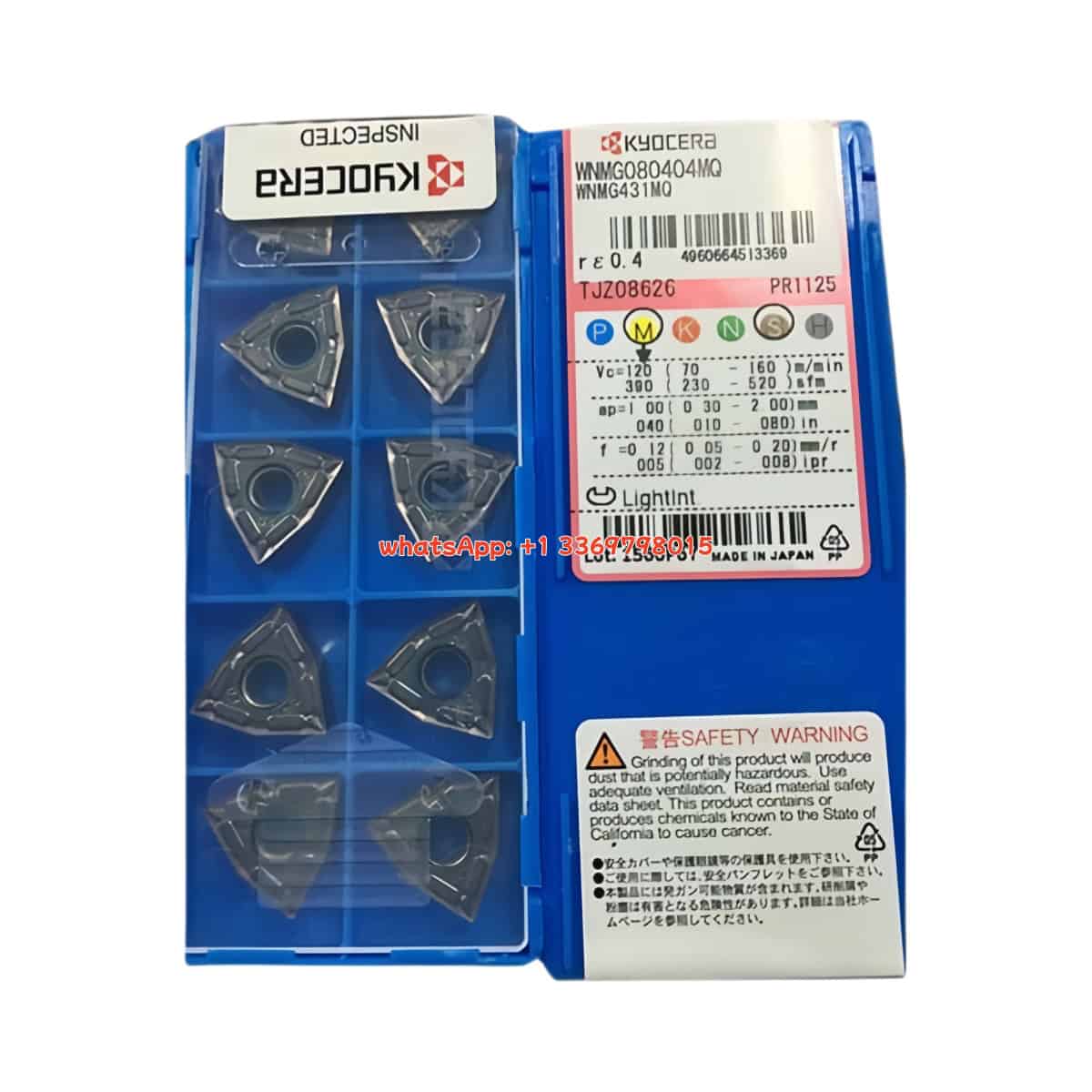 Kyocera 100% Original WNMG080404MQ PR1125 Cutting Tools 10PCS