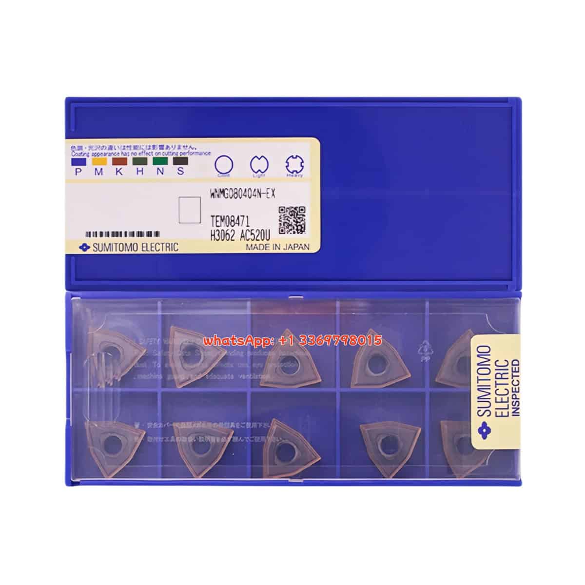 SUMITOMO 100% Original WNMG080404N-EX AC520U Cutting Tools 10PCS