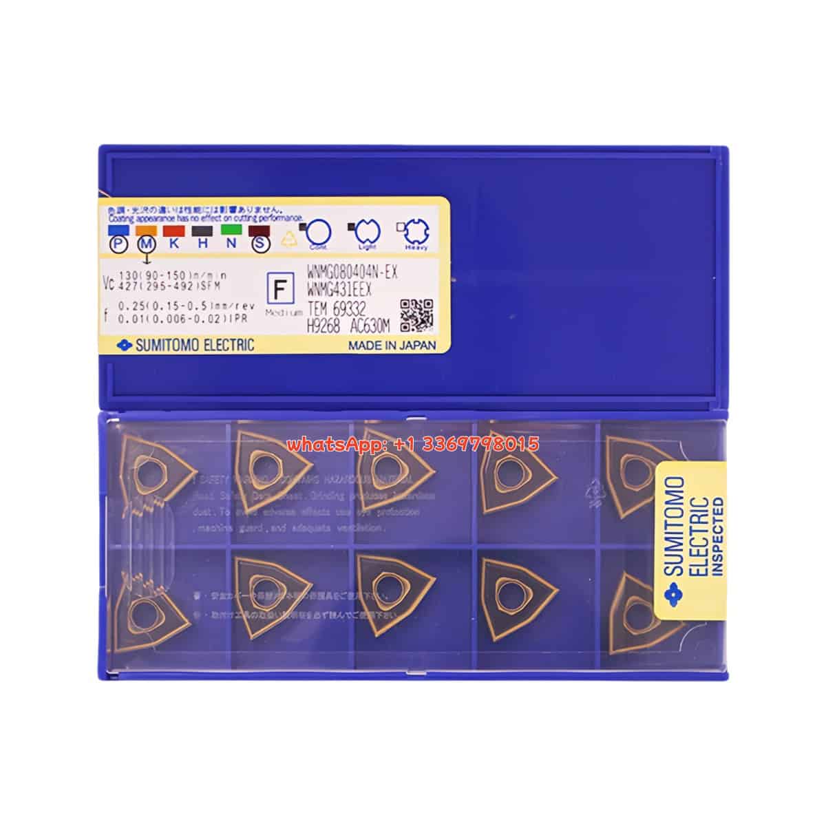 SUMITOMO 100% Original WNMG080404N-EX AC630M Cutting Tools 10PCS