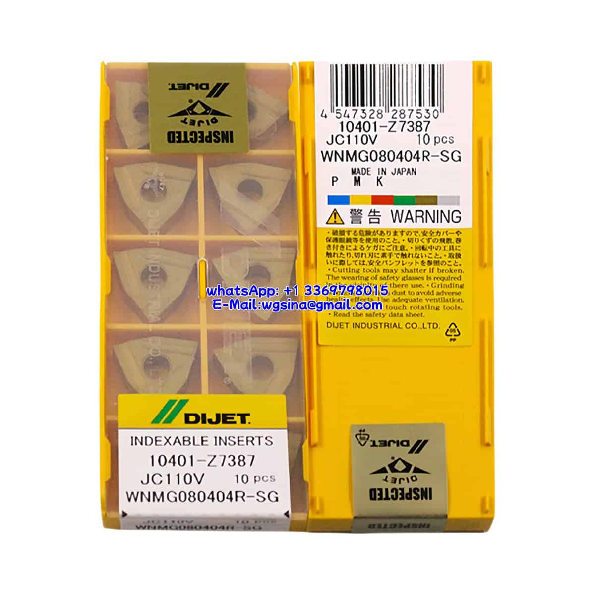 DIJET 100% Original WNMG080404R-SG JC110V Cutting Tools 10PCS