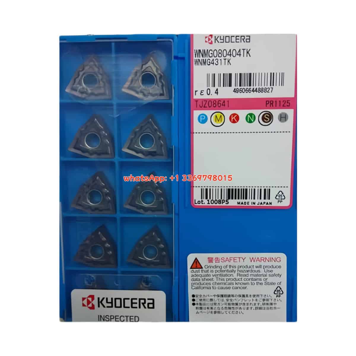 Kyocera 100% Original WNMG080404TK PR1125 Cutting Tools 10PCS