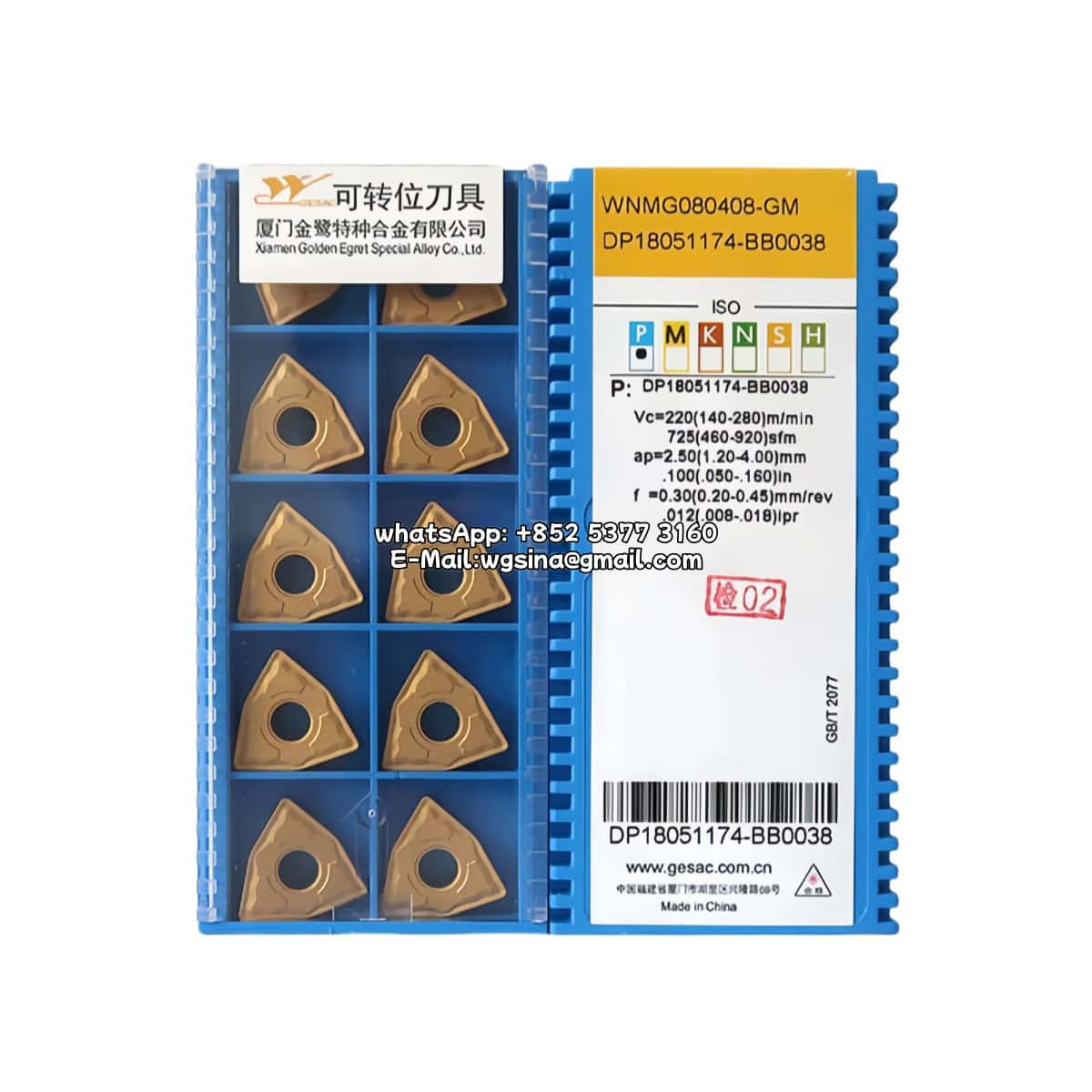 Gesac 100% Original WNMG080408-GM GP1225/WNMG 1PCS
