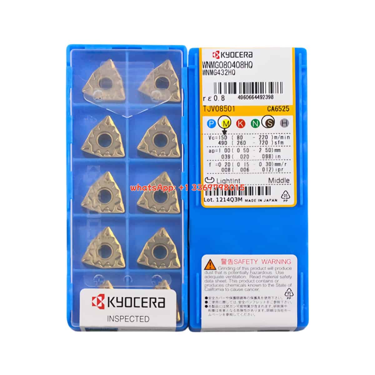 Kyocera 100% Original WNMG080408-HQ CA6525 Cutting Tools 10PCS