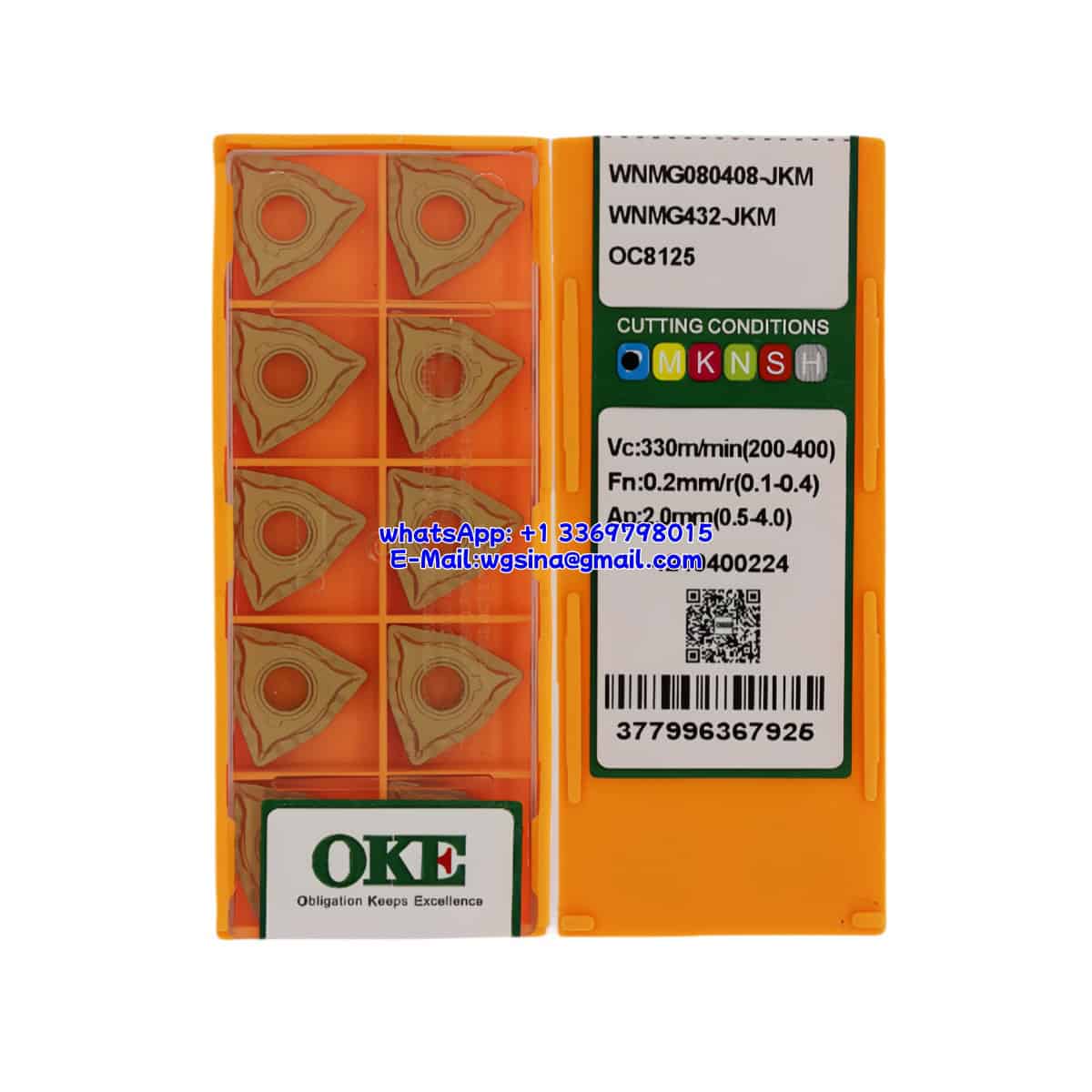 OKE 100% Original WNMG080408-JKM OC8125 Cutting Tools 10PCS