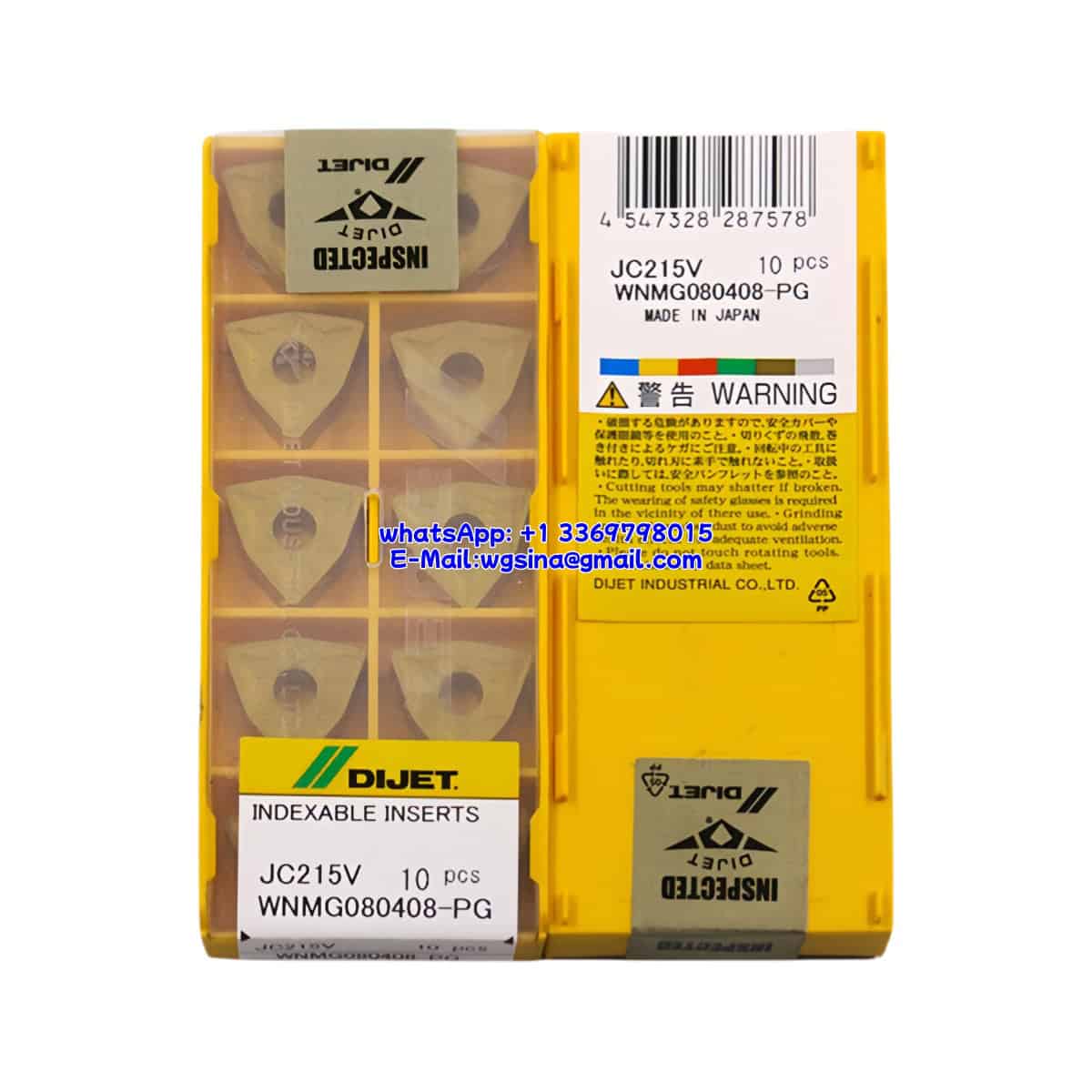 DIJET 100% Original WNMG080408-PG JC215V Cutting Tools 10PCS