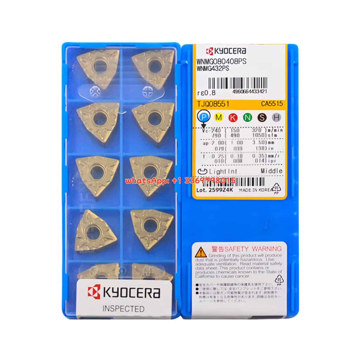 Kyocera 100% Original WNMG080408-PS CA5515 Cutting Tools 10PCS