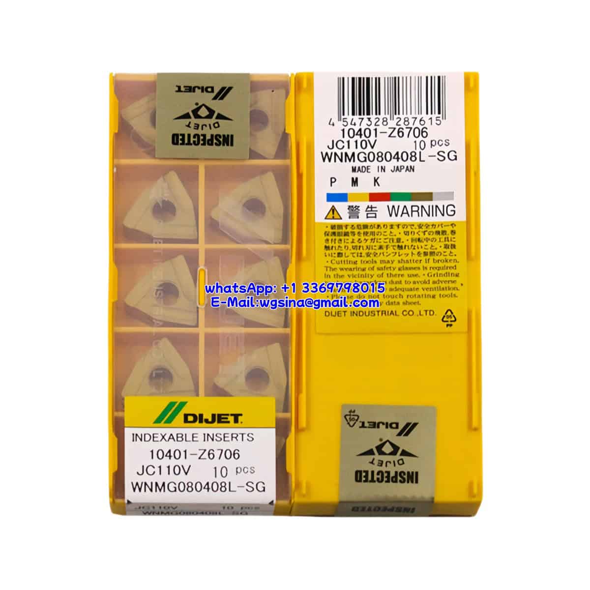 DIJET 100% Original WNMG080408L-SG JC110V Cutting Tools 10PCS