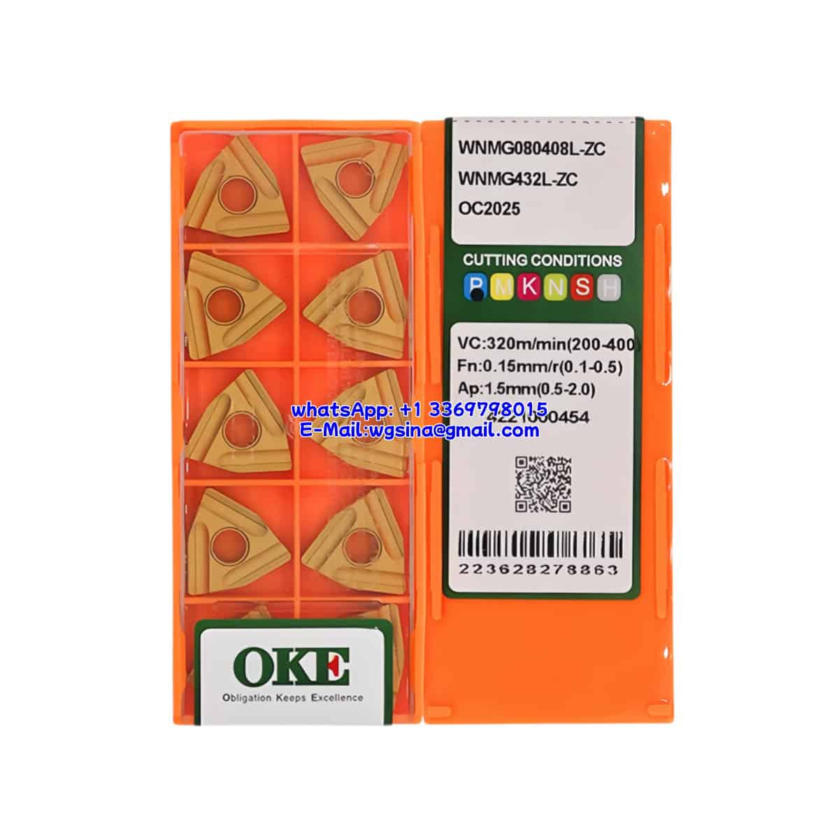 OKE 100% Original WNMG080408L-ZC OC2025 Cutting Tools 10PCS