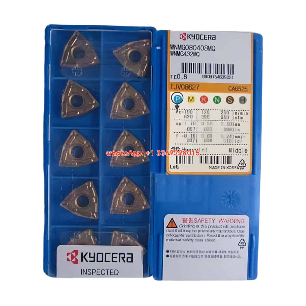Kyocera 100% Original WNMG080408MQ CA6525 Cutting Tools 10PCS