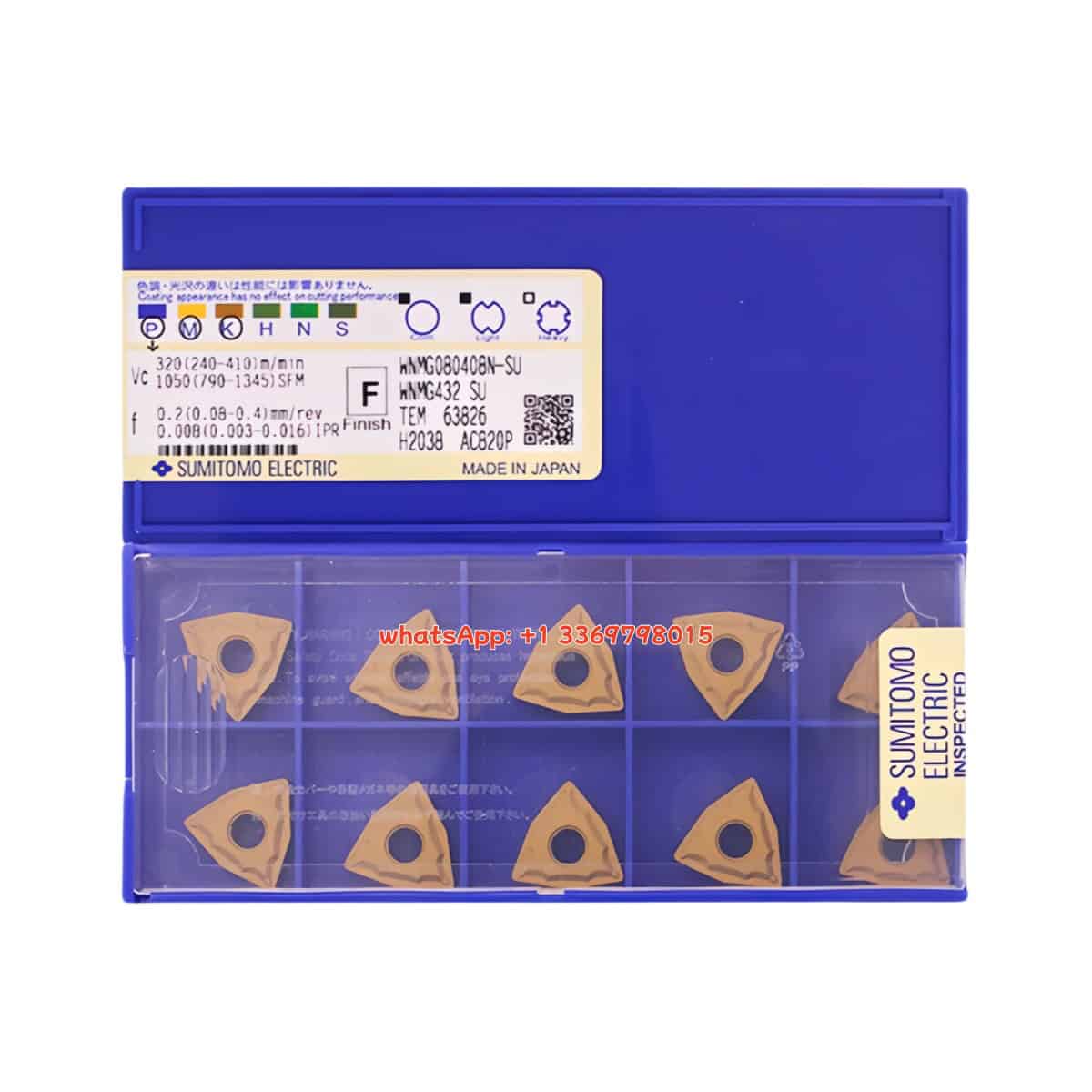 SUMITOMO 100% Original WNMG080408N-SU AC820P Cutting Tools 10PCS