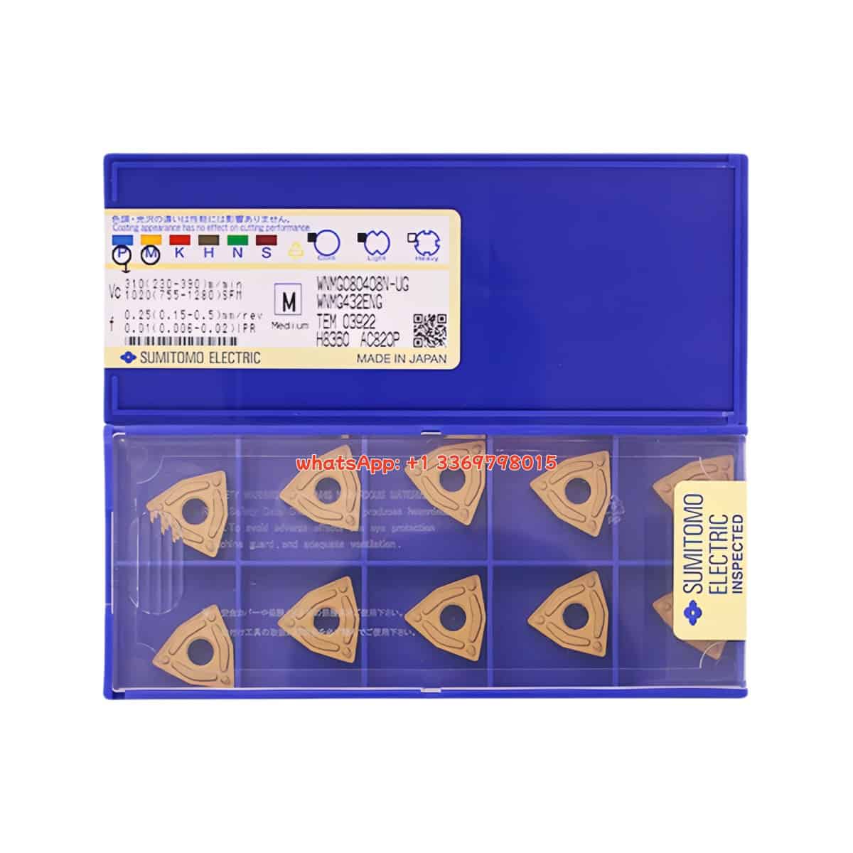 SUMITOMO 100% Original WNMG080408N-UG AC820P Cutting Tools 10PCS