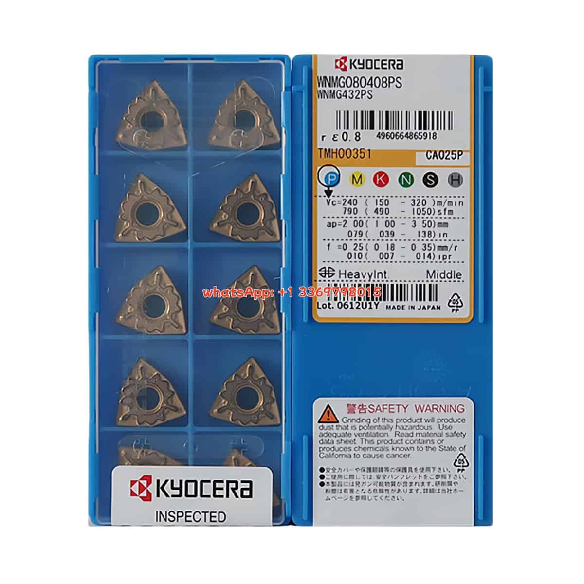 Kyocera 100% Original WNMG080408PS CA025P Cutting Tools 10PCS