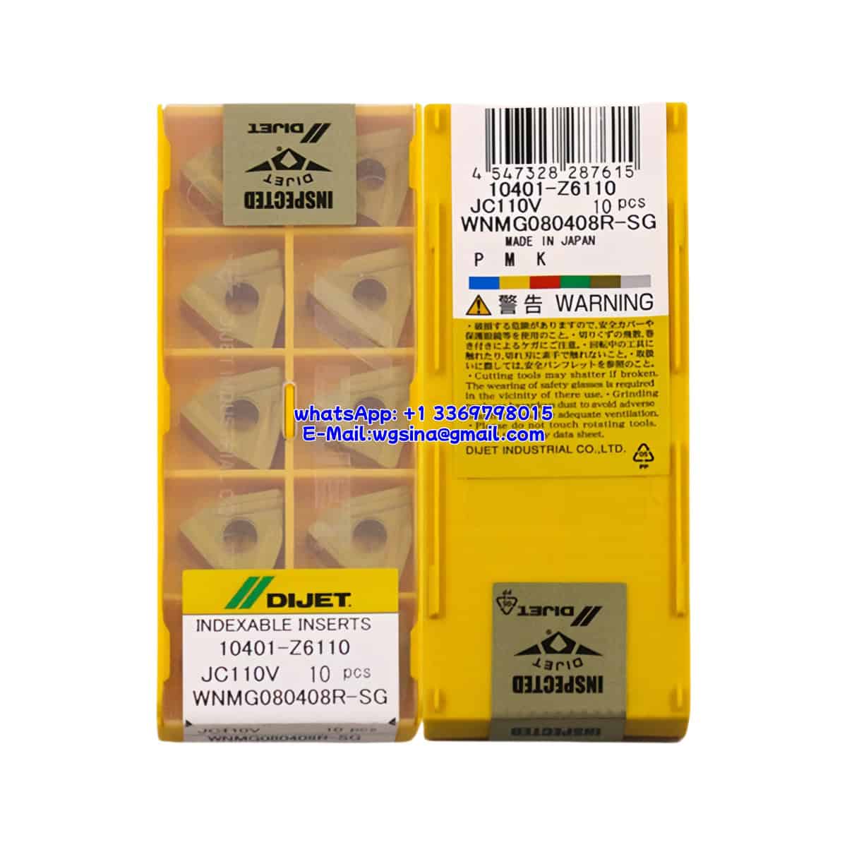 DIJET 100% Original WNMG080408R-SG JC110V Cutting Tools 10PCS