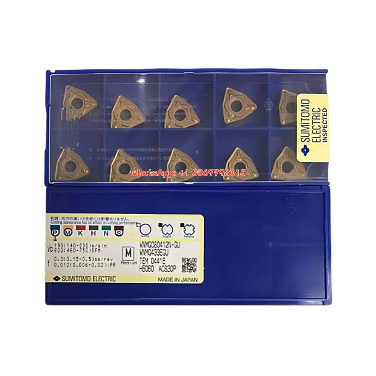 SUMITOMO 100% Original WNMG080412N-GU AC830P Cutting Tools 10PCS