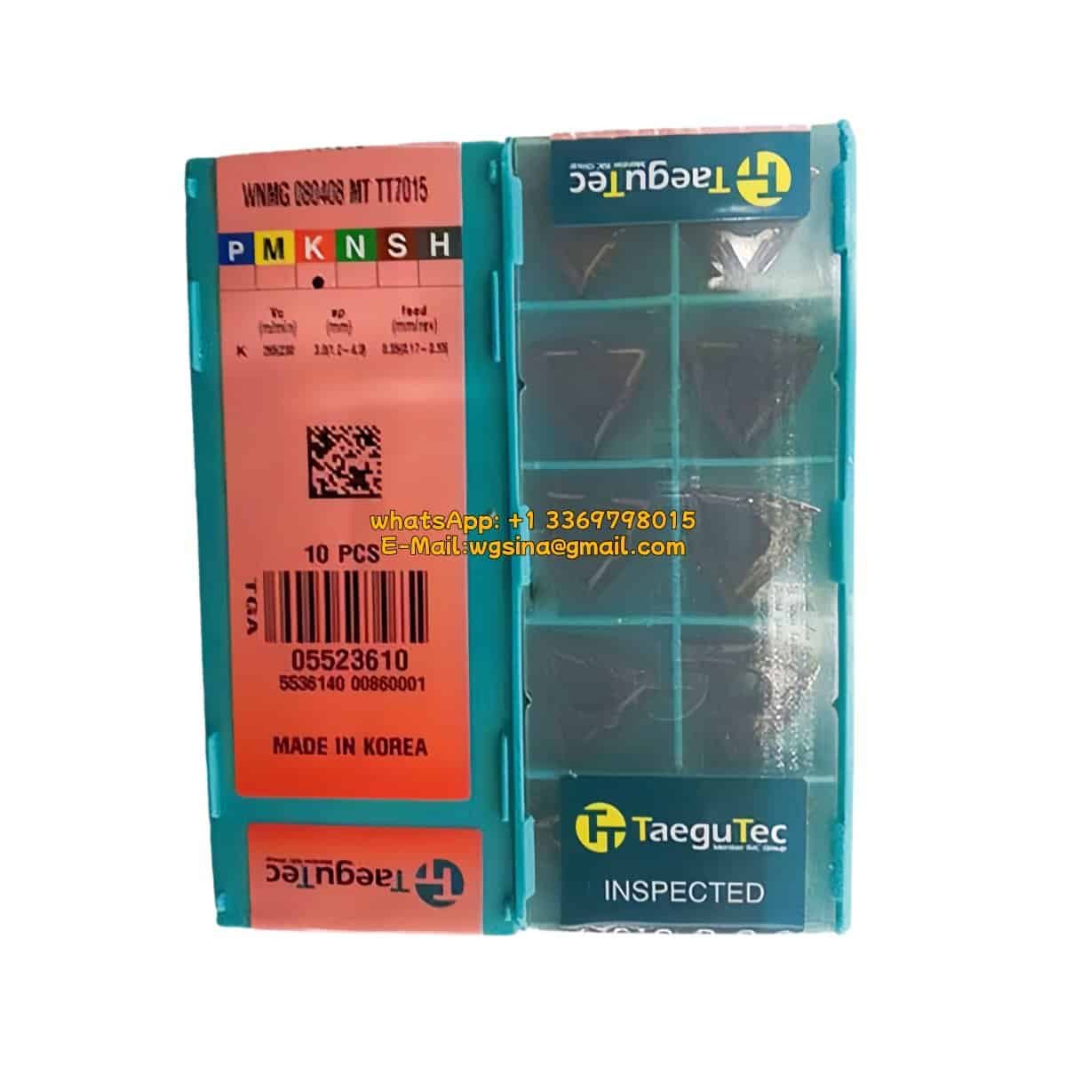 TaeguTec 100% Original WNMG 080408 MT TT7015 Cutting Tools 10PCS