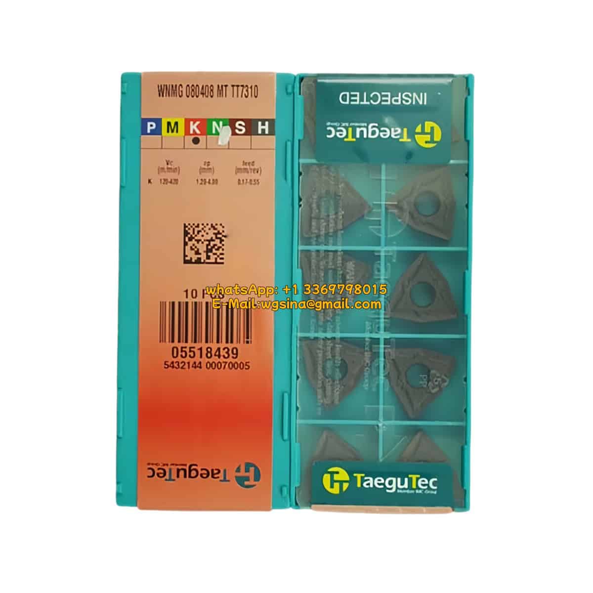 TaeguTec 100% Original WNMG 080408 MT TT7310 Cutting Tools 10PCS