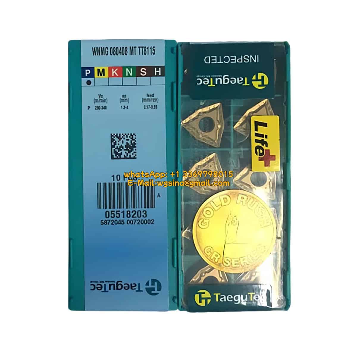 TaeguTec 100% Original WNMG 080408 MT TT8115 Cutting Tools 10PCS