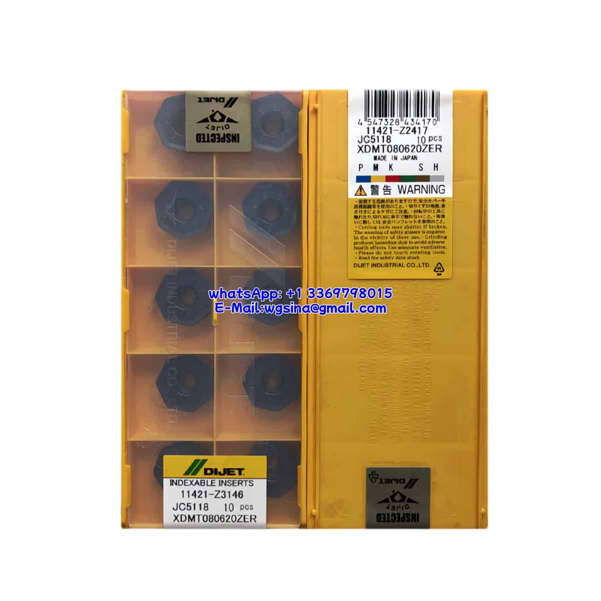 DIJET 100% Original XDMT080620ZER JC5118 Cutting Tools 10PCS
