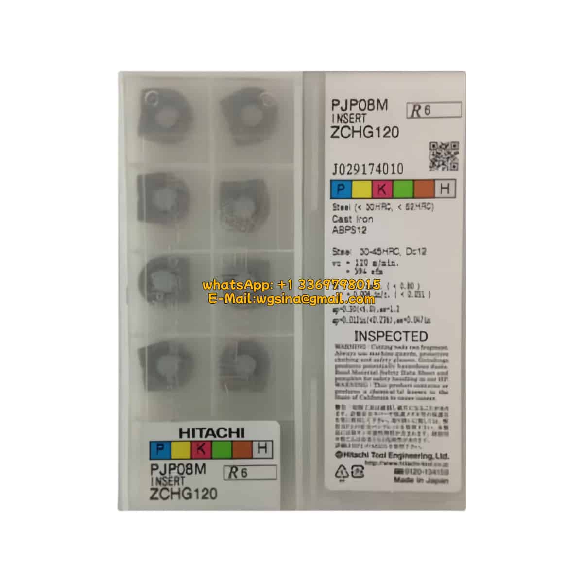 HITACHI 100% Original ZCHG120 PJP08M Cutting Tools 10PCS