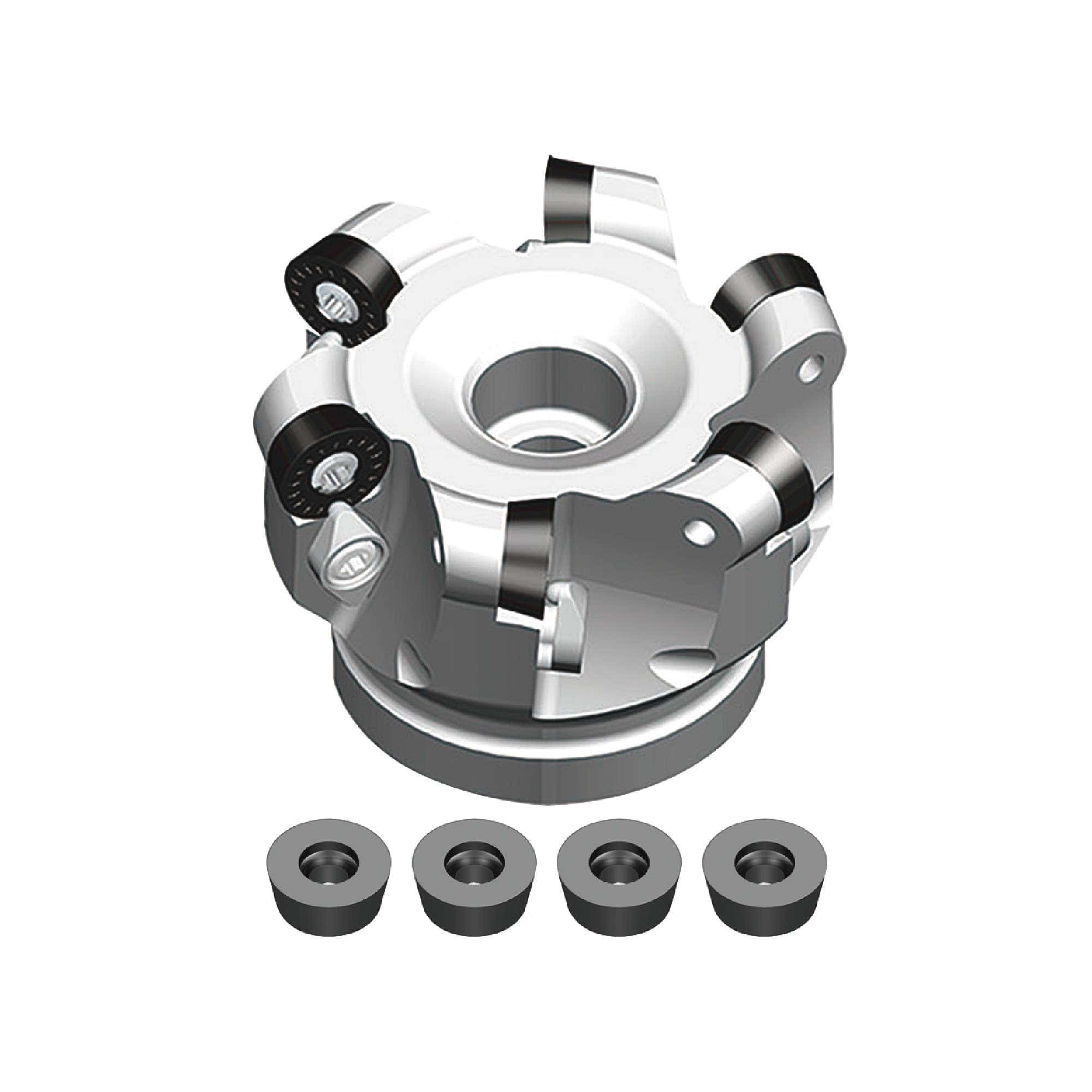 Zcc.ct 100% Original KIT1-FMR05-07-01 - - Round Insert Indexable Face Mill Set with Inserts, Right Hand 1 pcs