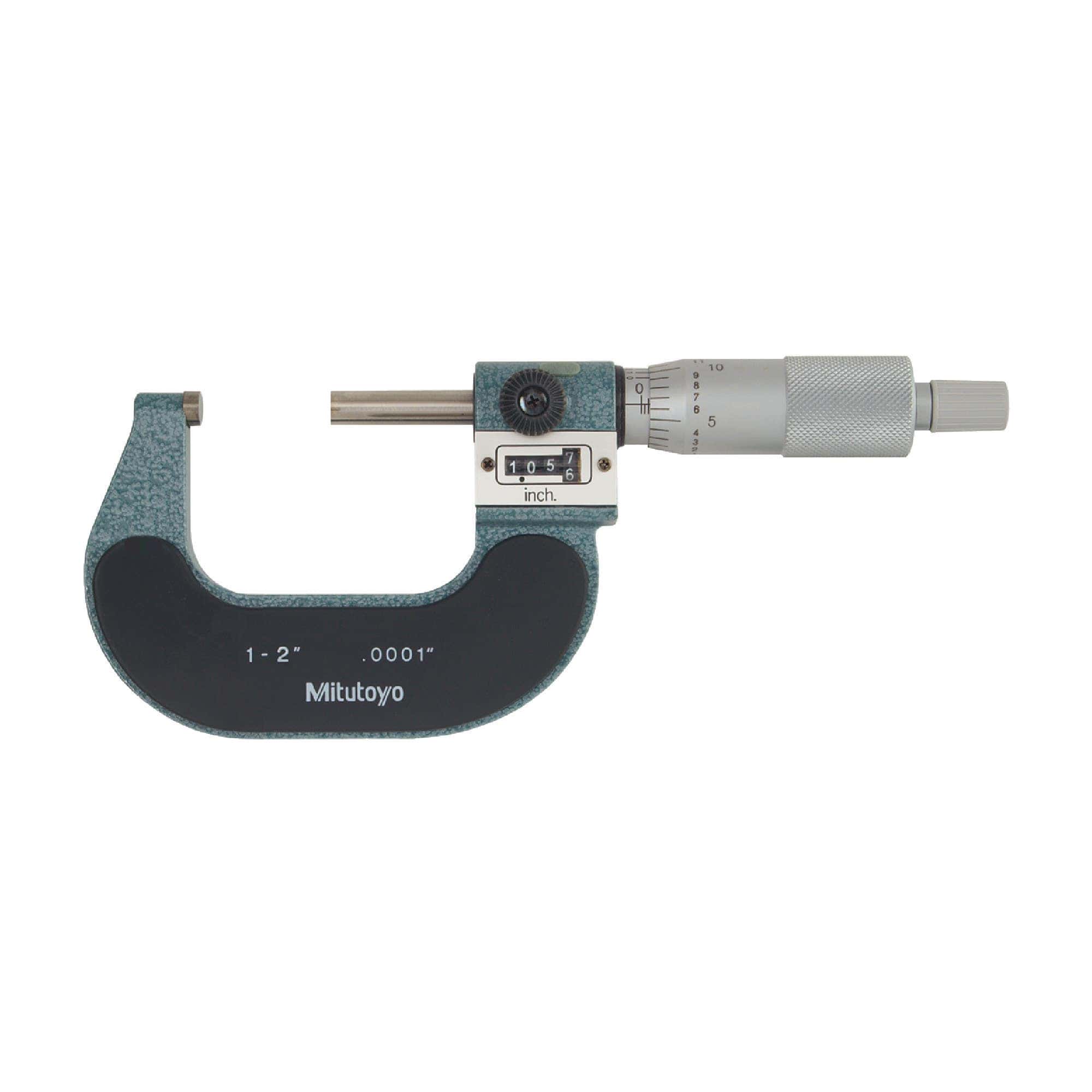 Mitutoyo 100% Original 193-212 1 - 2 (25 - 50mm) Range, .0001 Graduation Flat End Spindle Outside Micrometer 1 pcs