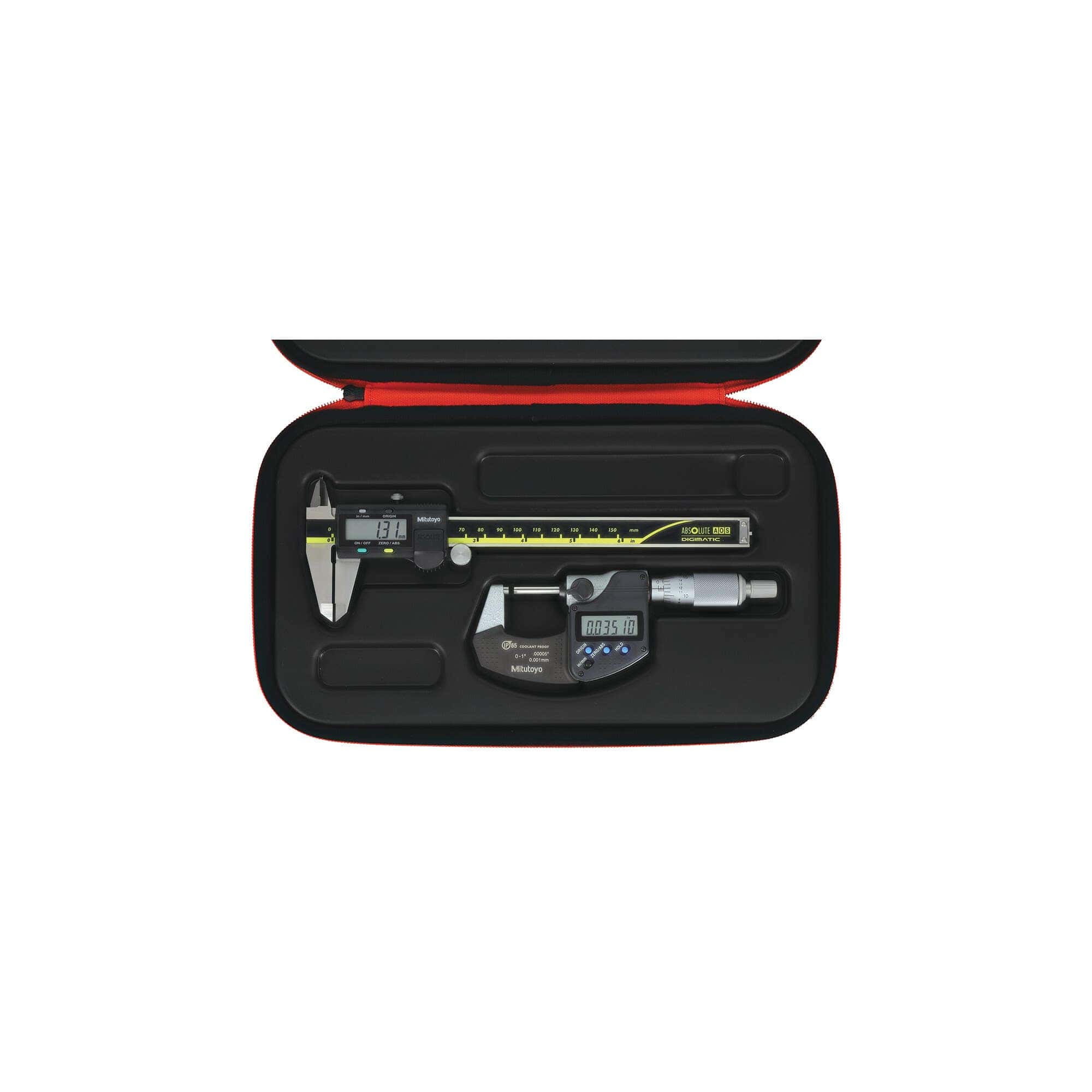 Mitutoyo 100% Original 64PKA285 6 Digital Caliper & 1 Digital Micrometer Set 1 pcs