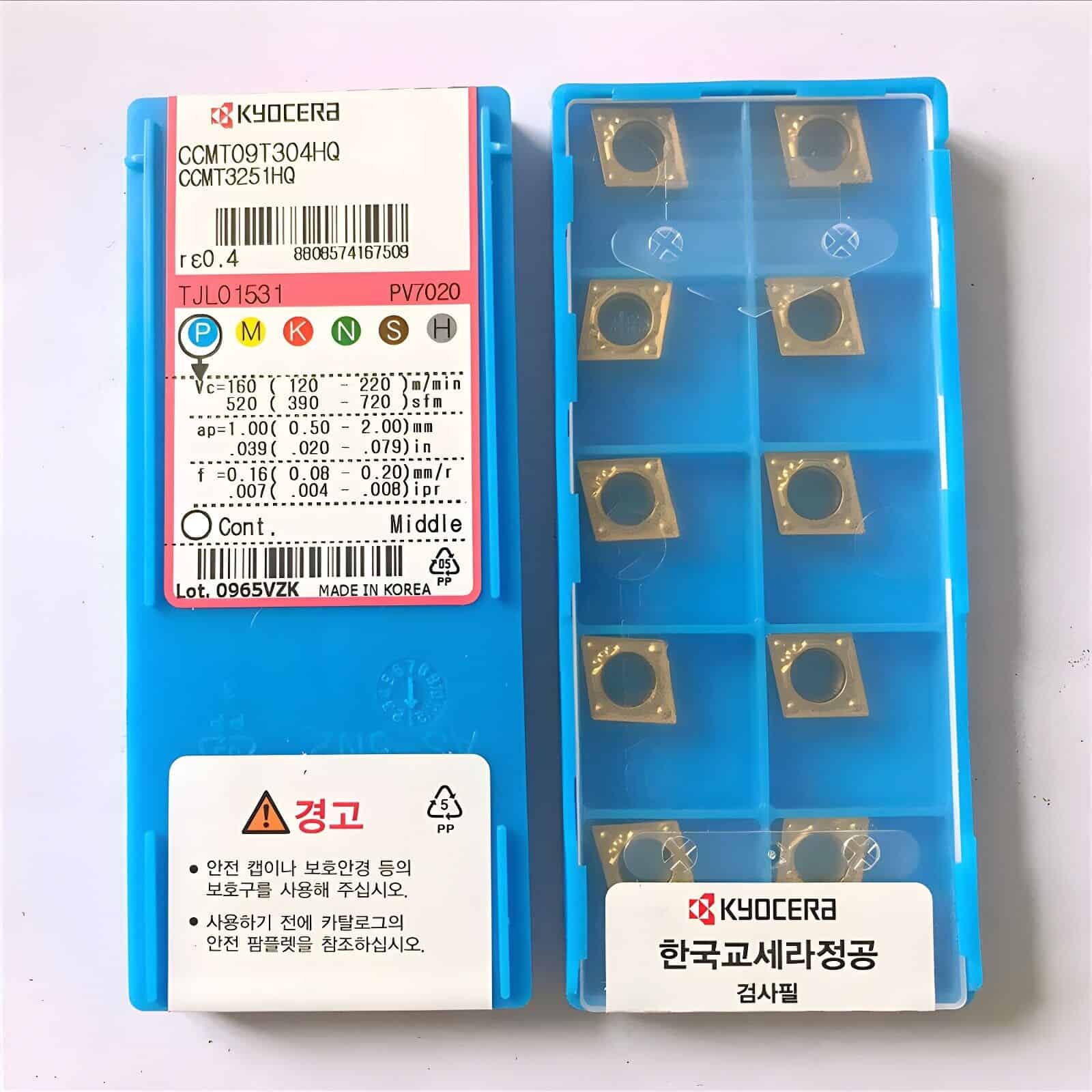 Kyocera 100% Original  Turning Insert CCMT09T304-HQ PV7020  10pcs
