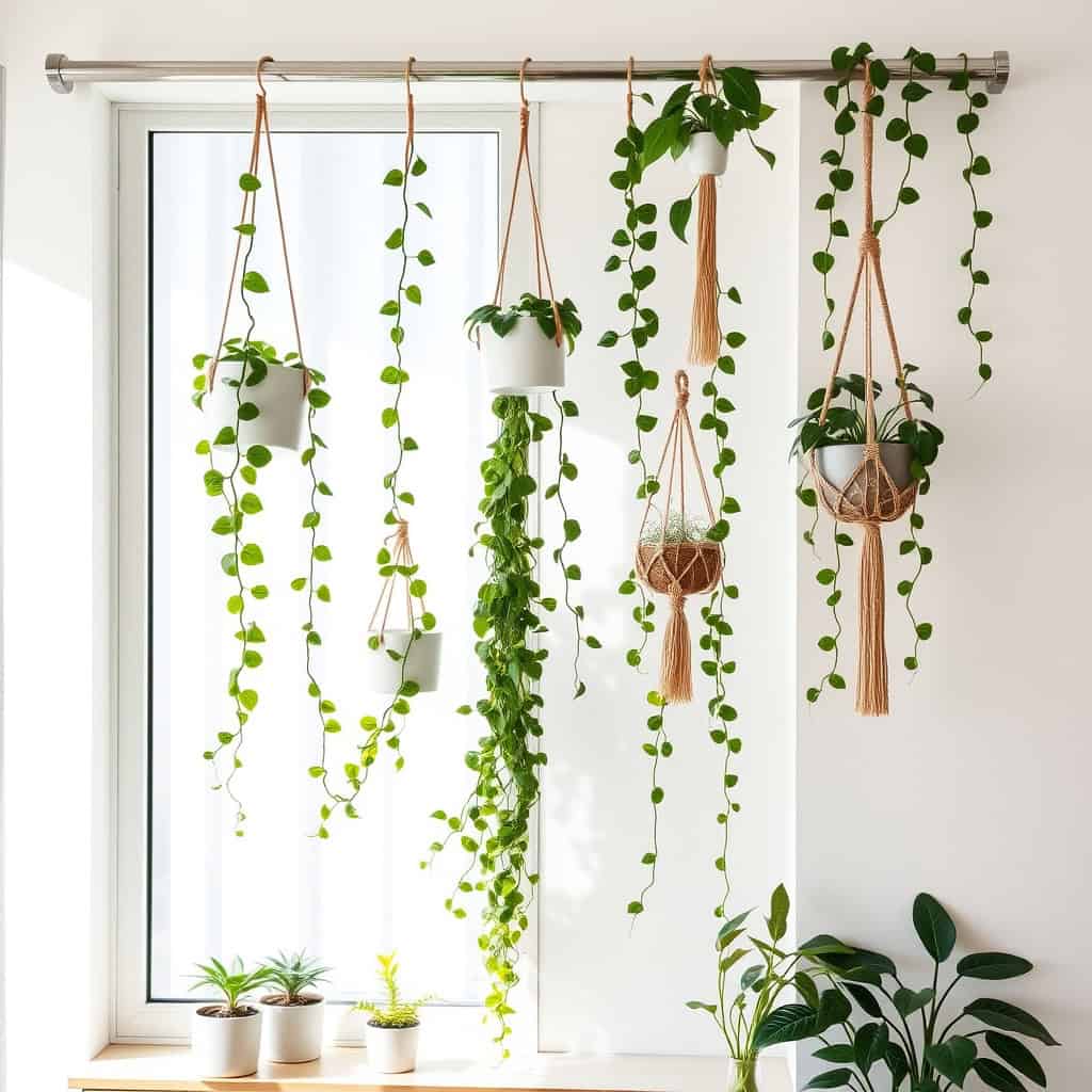 cascading trailing plants display