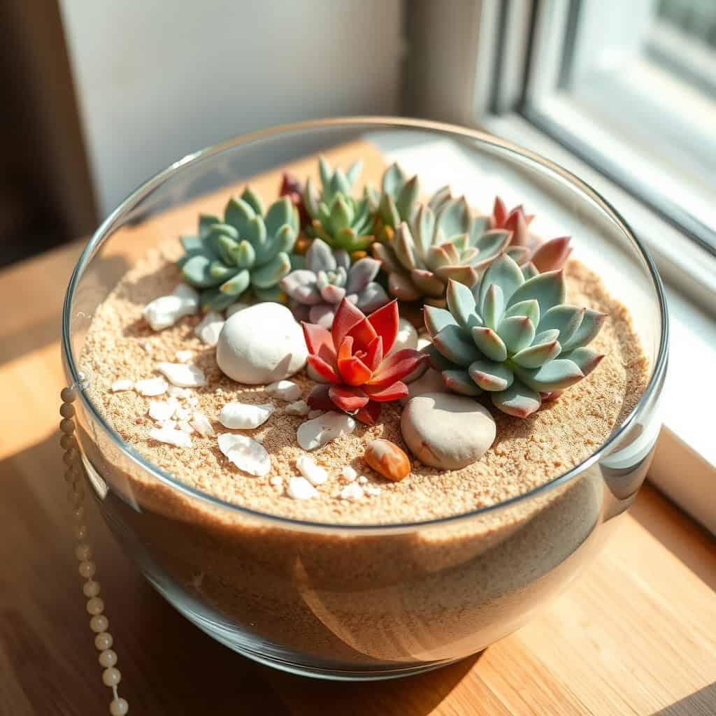desert oasis succulent terrarium