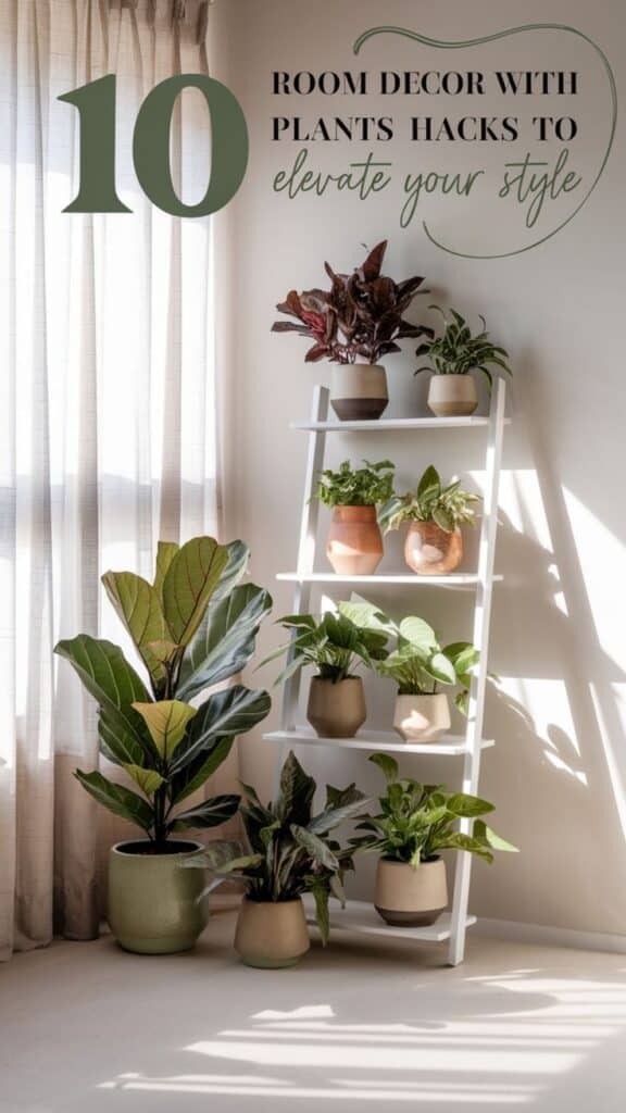 room decor with plants