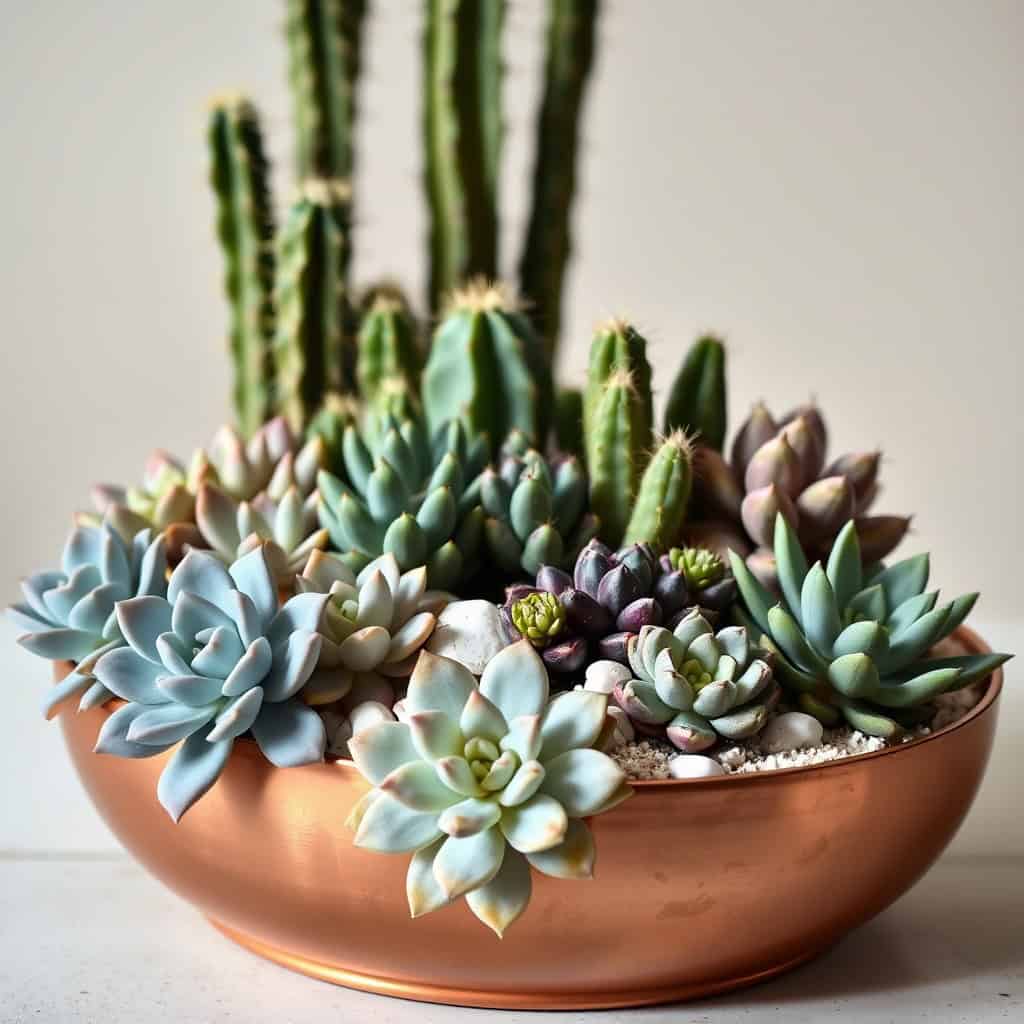 succulent desert garden displays