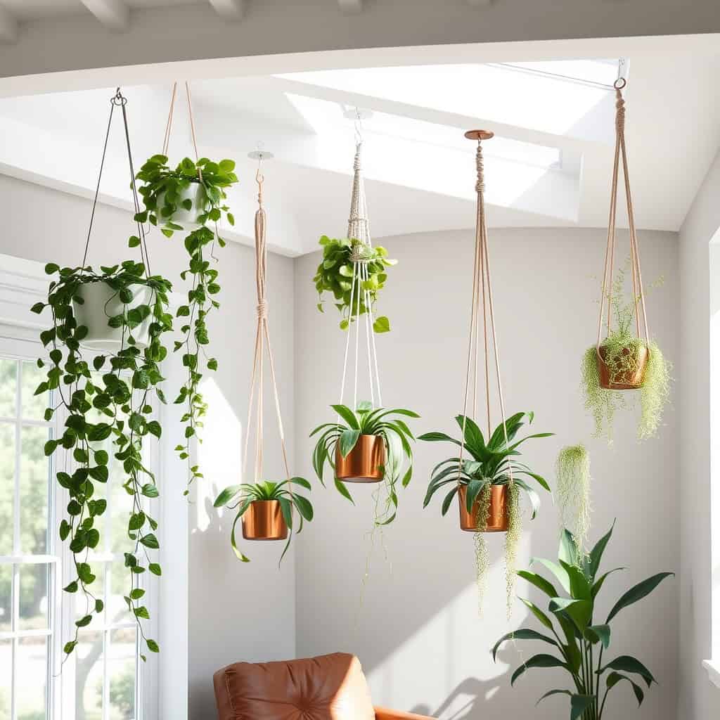 vertical hanging plant arrangements