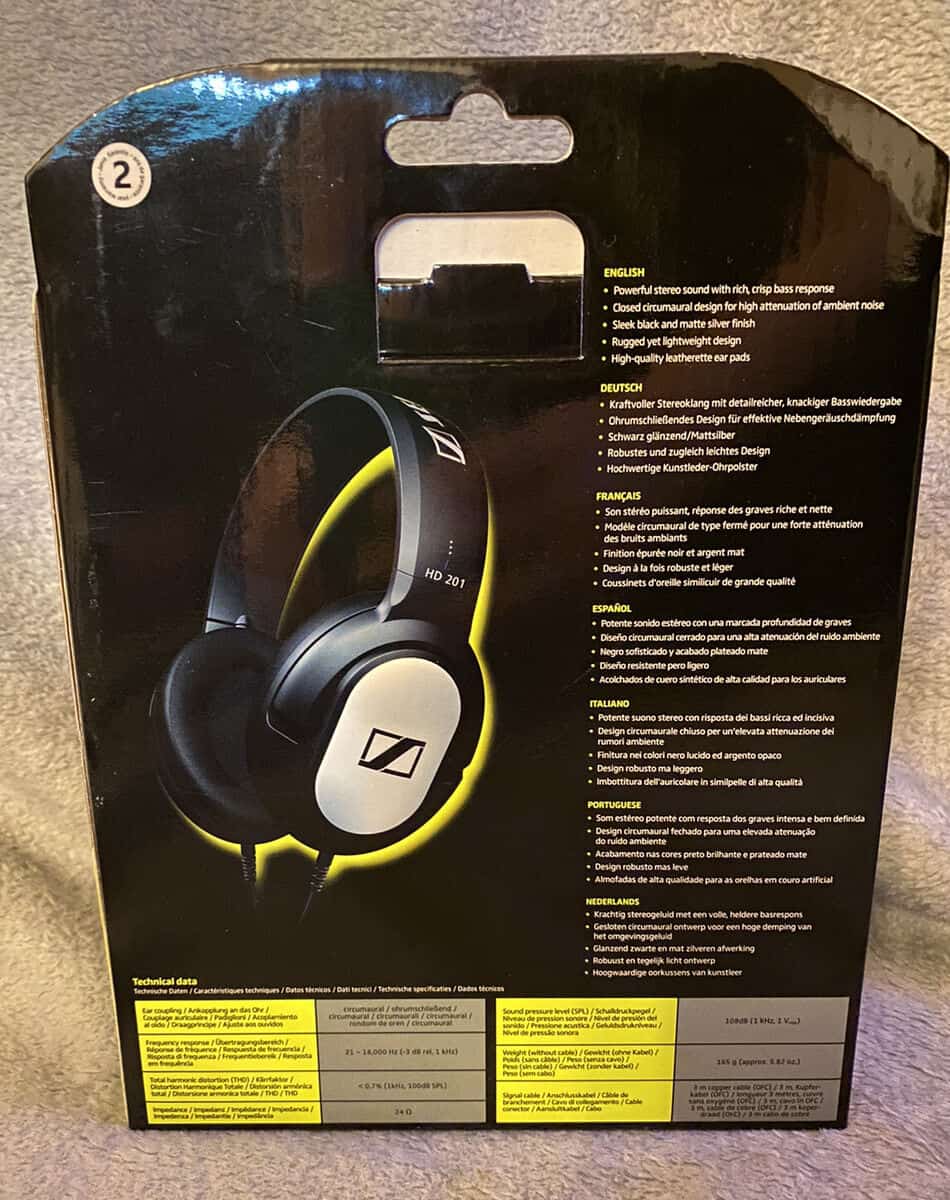 ⁦هيدفون سينهايزر اتش دى 201 Sennheiser HD 201 Closed-Balck⁩ - الصورة ⁦3⁩