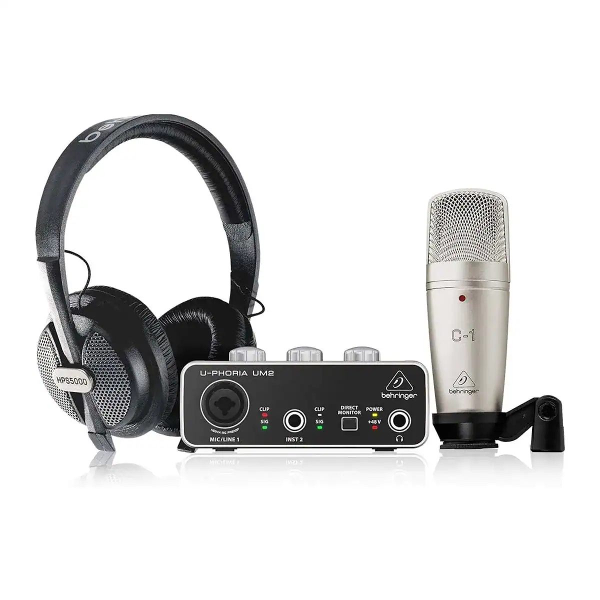 ⁦باندل التسجيل / البث الصوتي بهرينجر يوفوريا ستوديو Behringer U-Phoria Studio Recording/Podcasting Bundle⁩ - الصورة ⁦1⁩